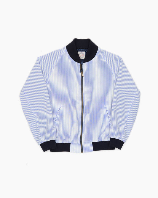 Blue Stripe Seersucker Surf Jacket