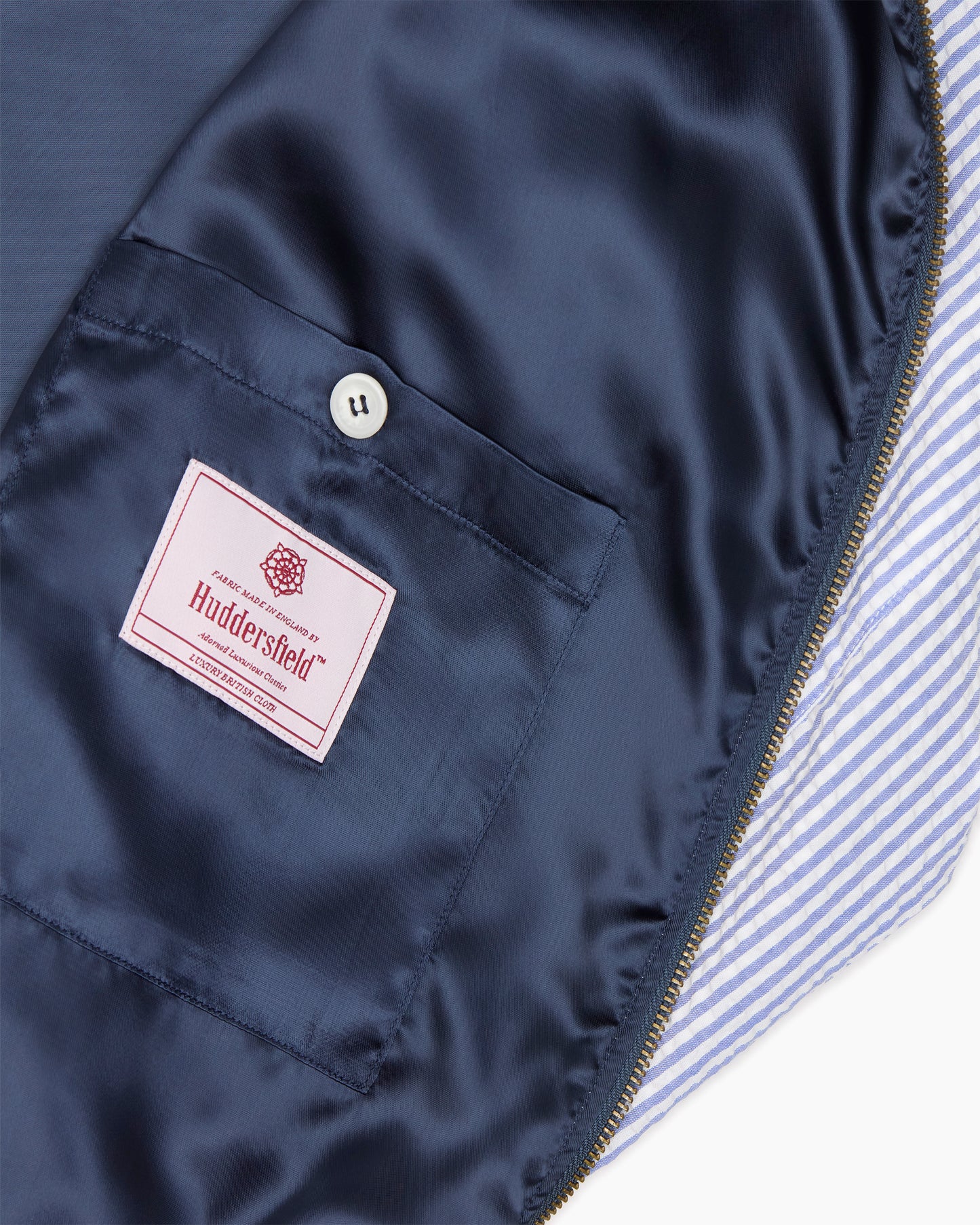 Blue Stripe Seersucker Surf Jacket