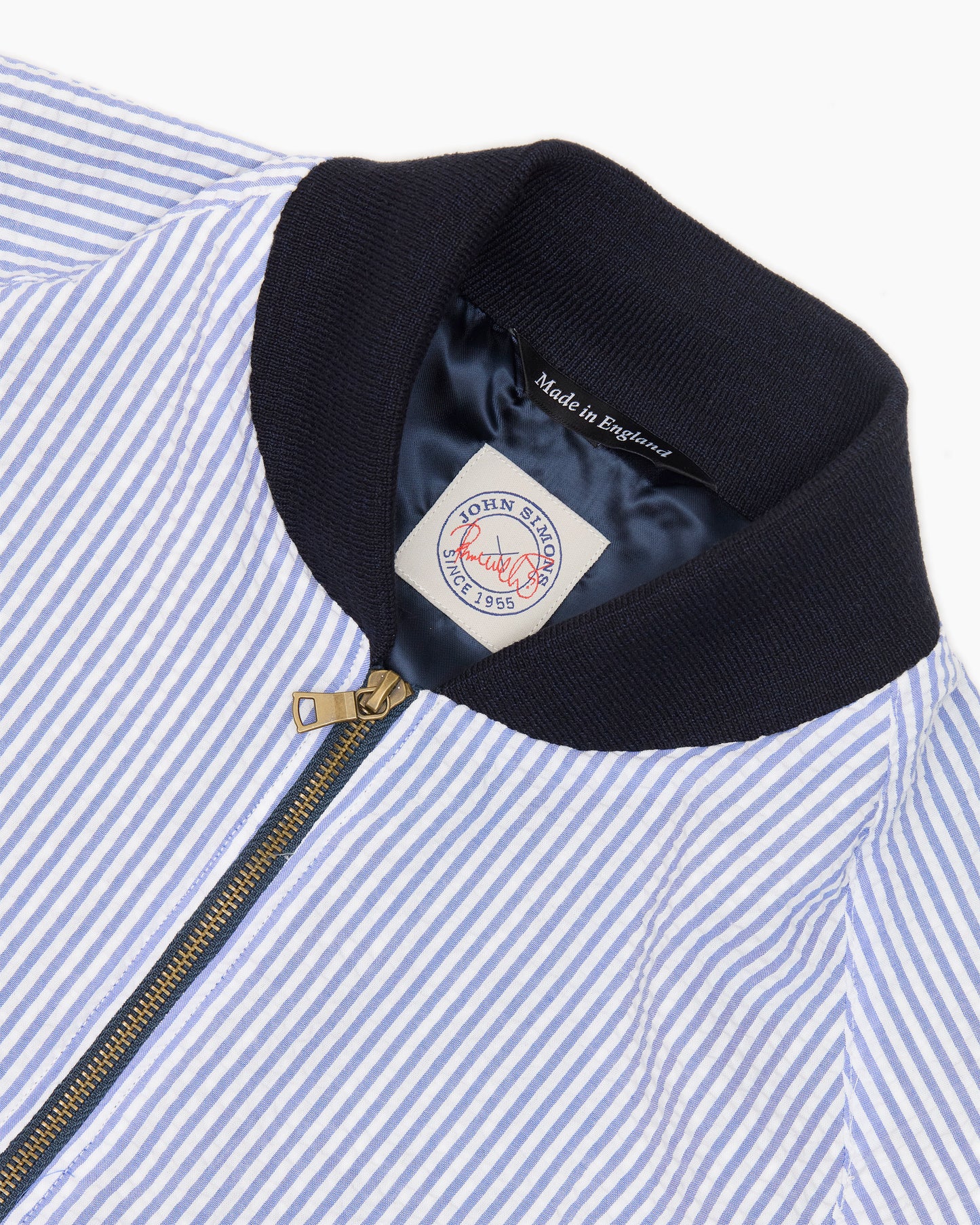 Blue Stripe Seersucker Surf Jacket