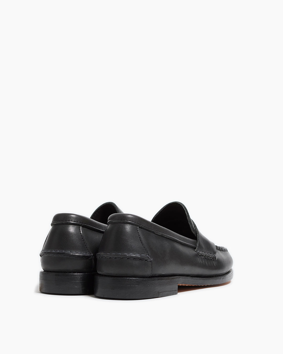 Black Pinch Penny Calf Leather Loafers