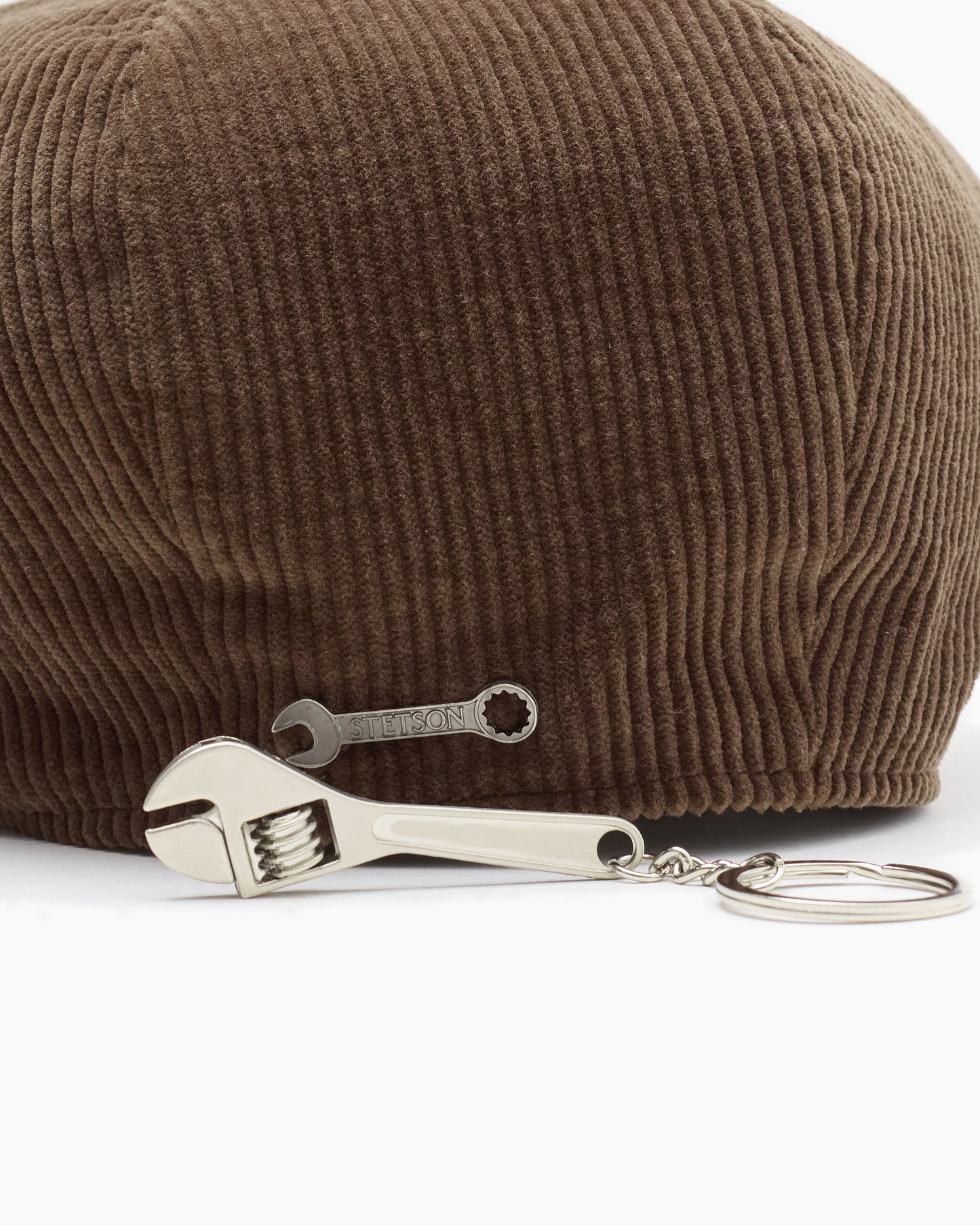 Brown Corduroy Eight Piece Cap