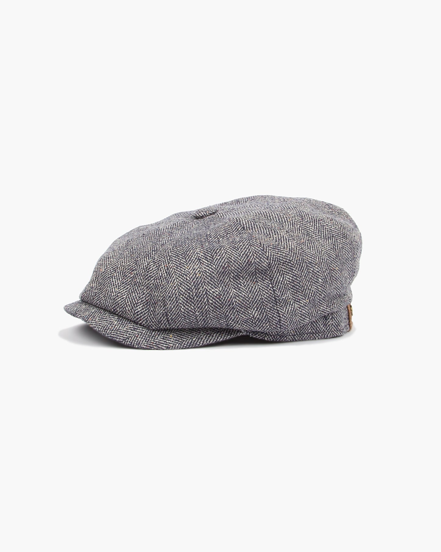 Grey and Blue Herringbone Hatteras Silk Cap
