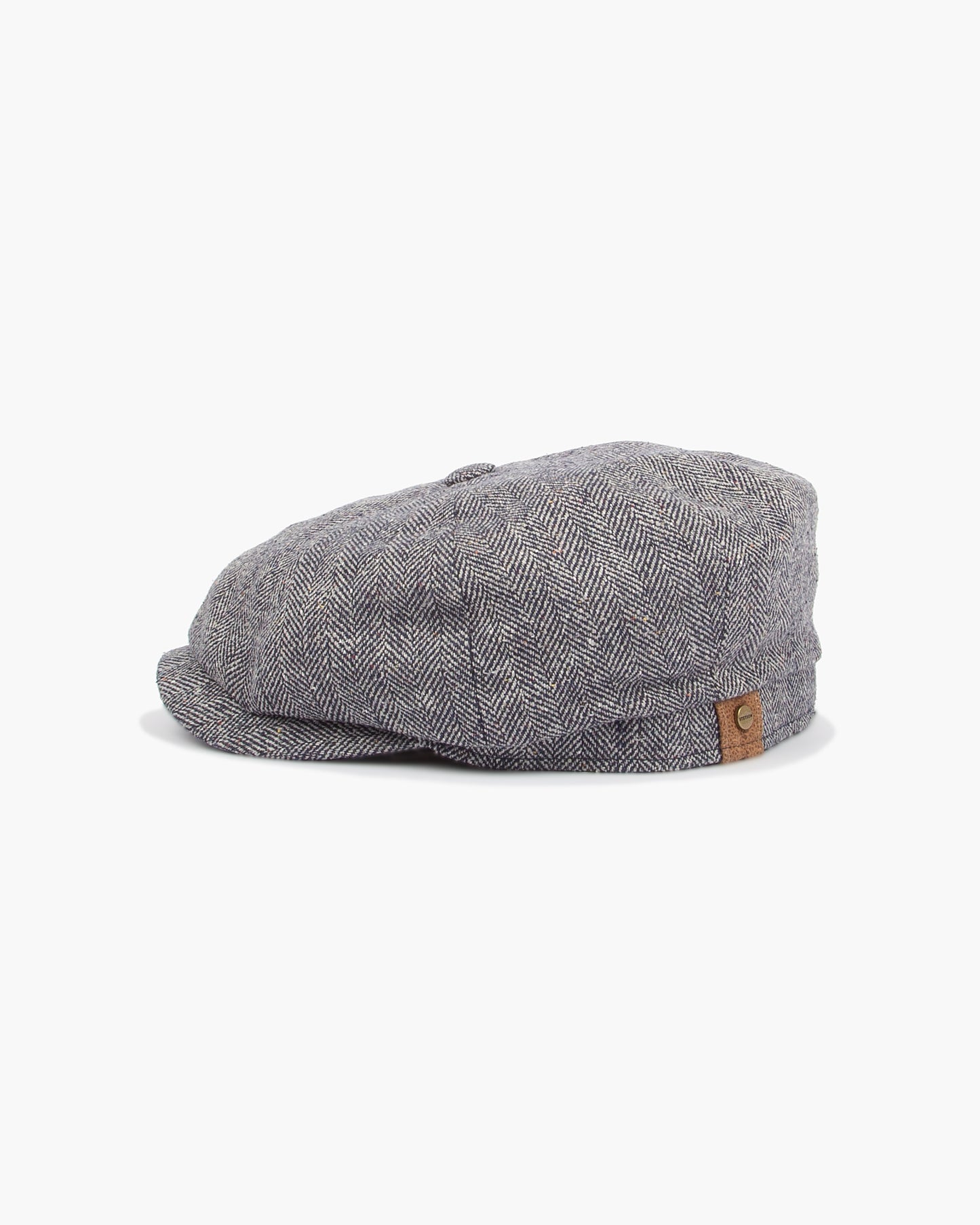 Grey and Blue Herringbone Hatteras Silk Cap