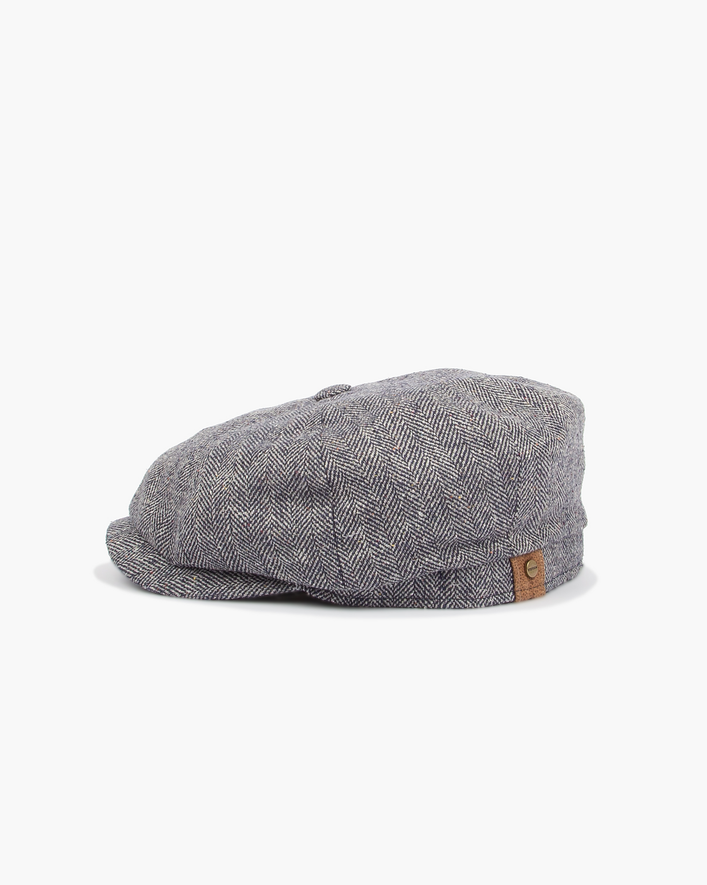 Grey and Blue Herringbone Hatteras Silk Cap