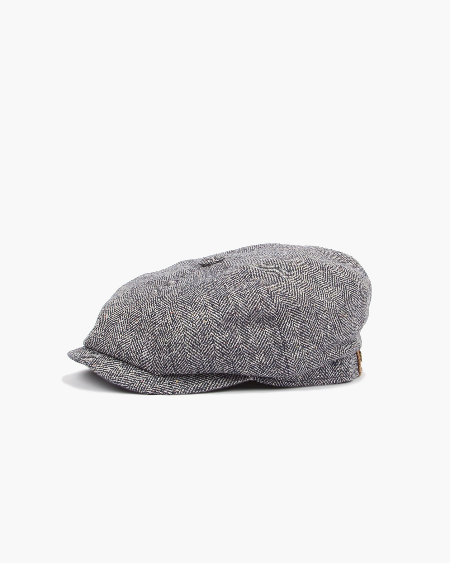 Grey and Blue Herringbone Hatteras Silk Cap
