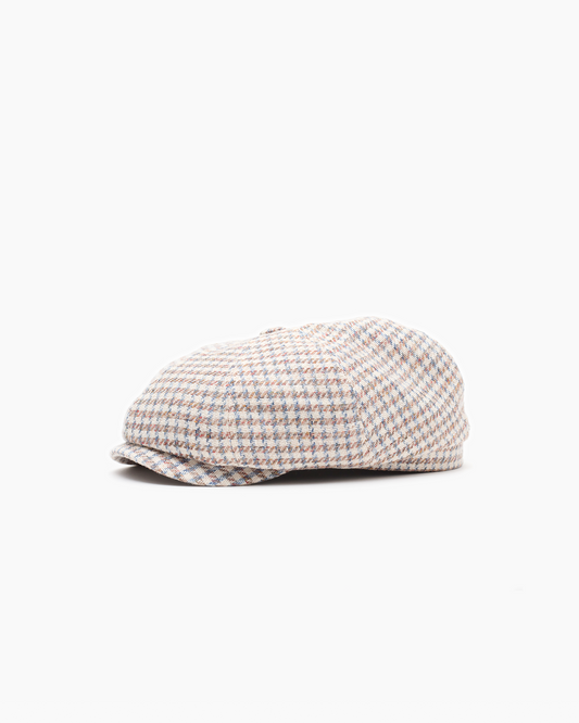 Light Houndstooth Check Summer Cap