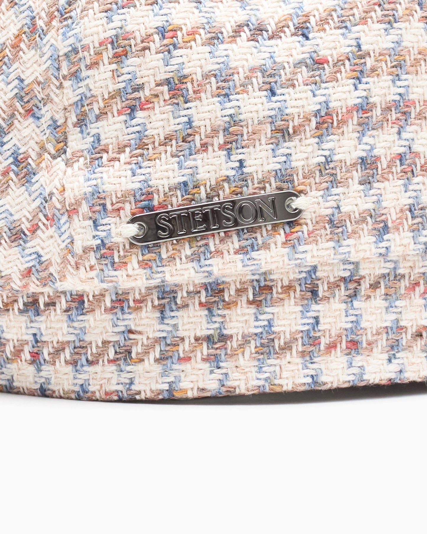 Light Houndstooth Check Summer Cap