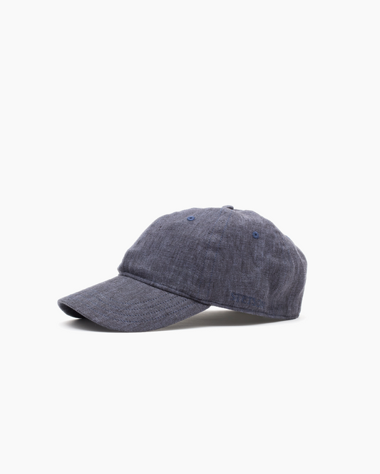 Navy Sydell Linen Baseball Cap