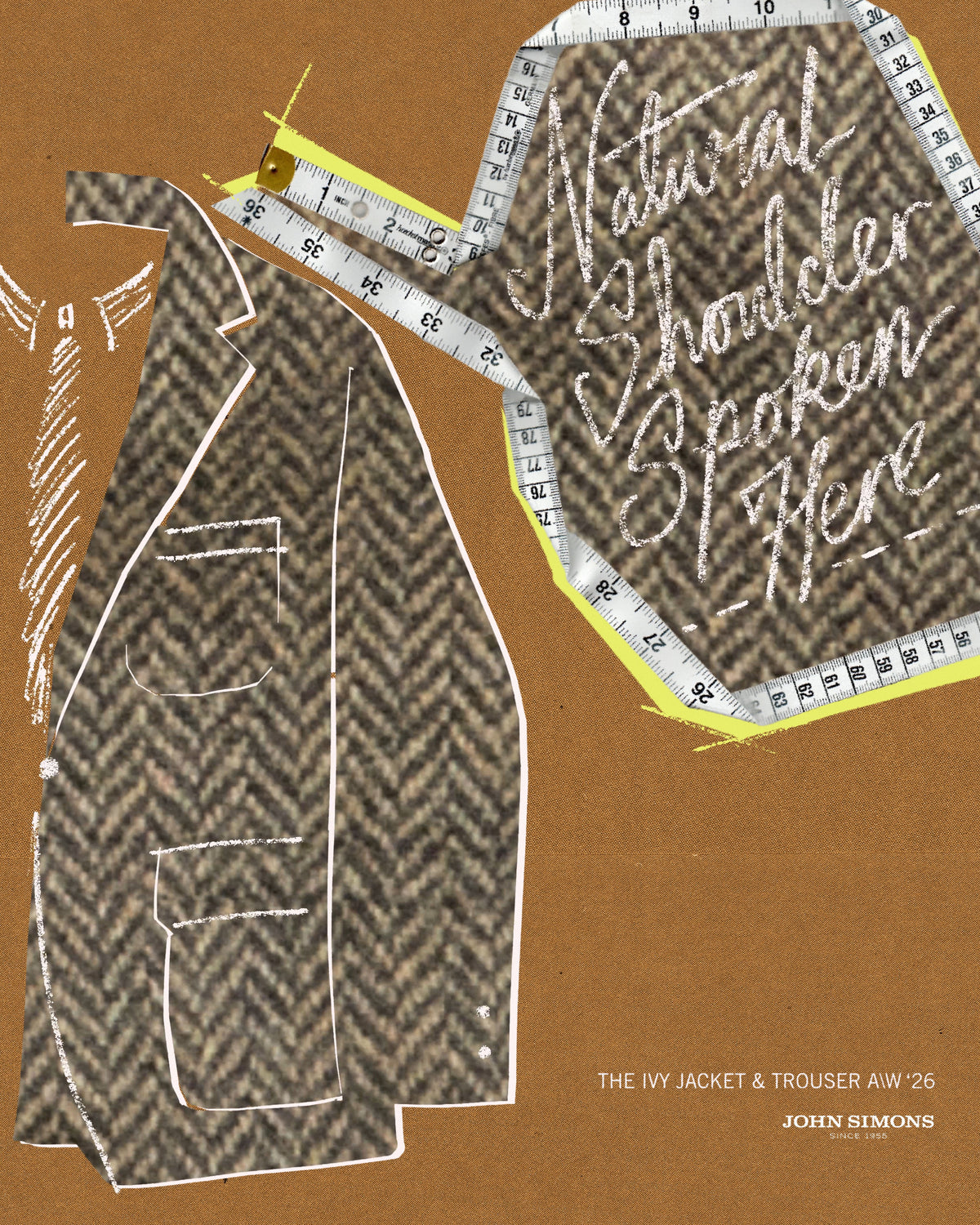 Taupe Herringbone Merino Lambswool Ivy Jacket