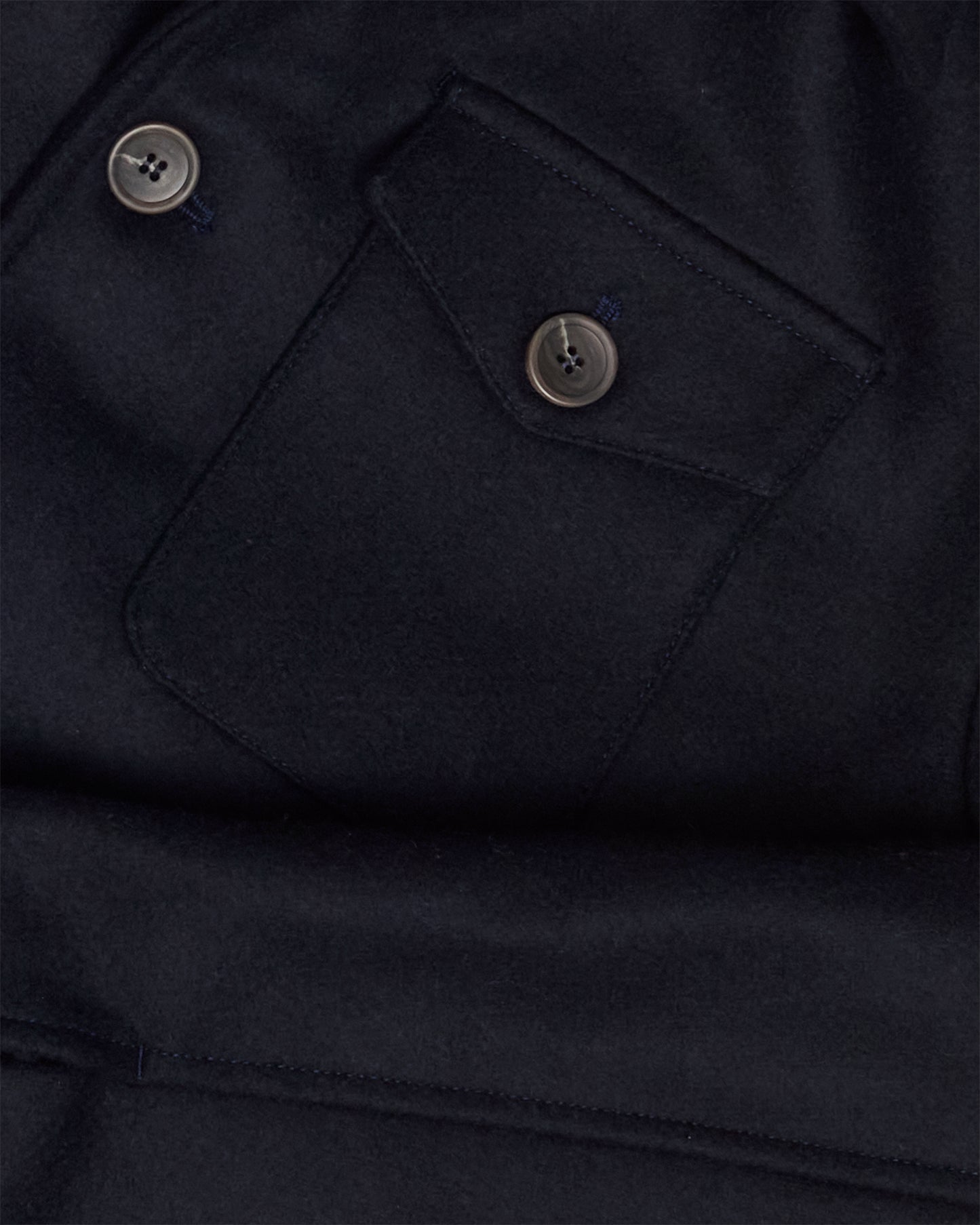 Midnight Navy Heavy Melton Wool Jacket
