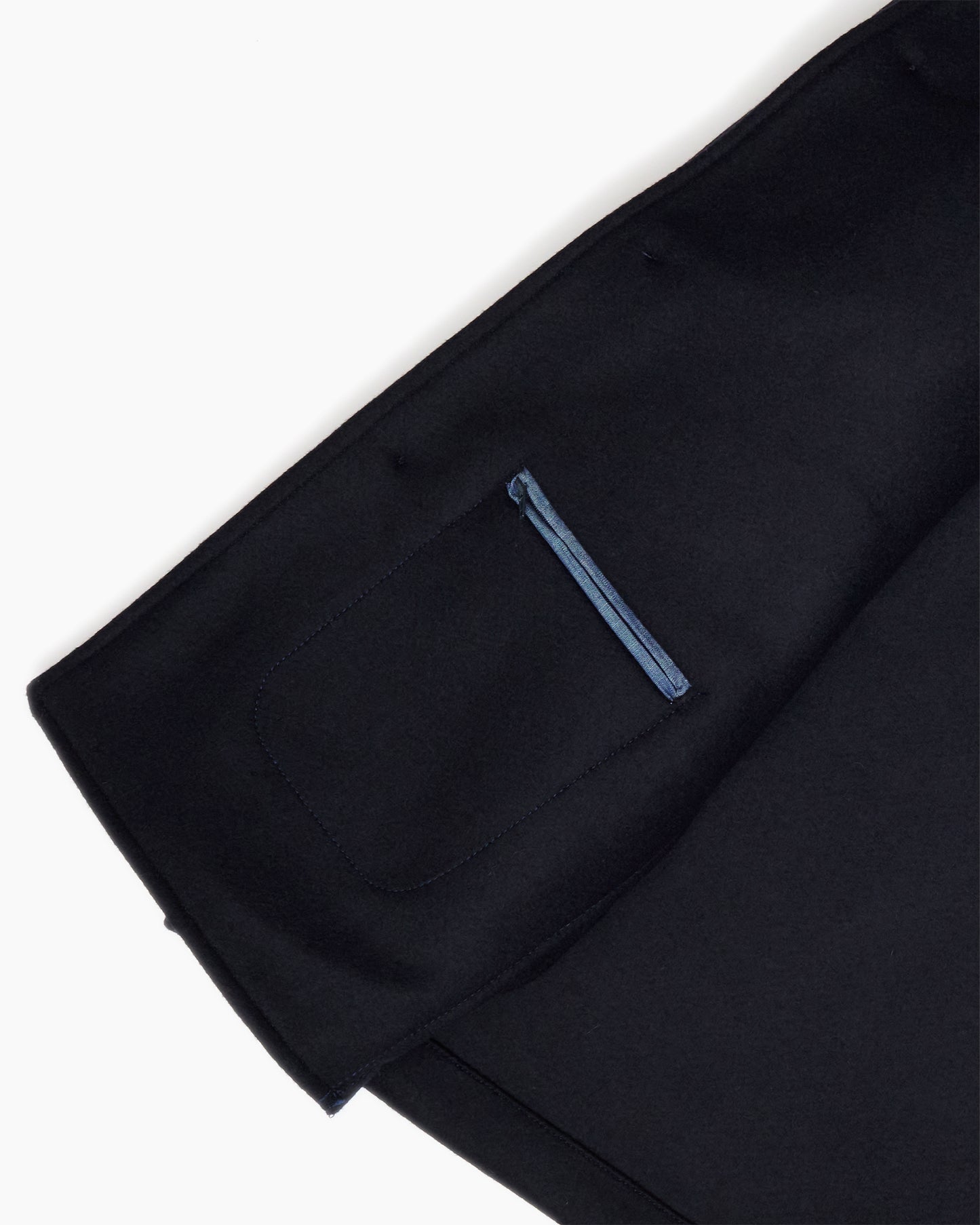 Midnight Navy Heavy Melton Wool Jacket