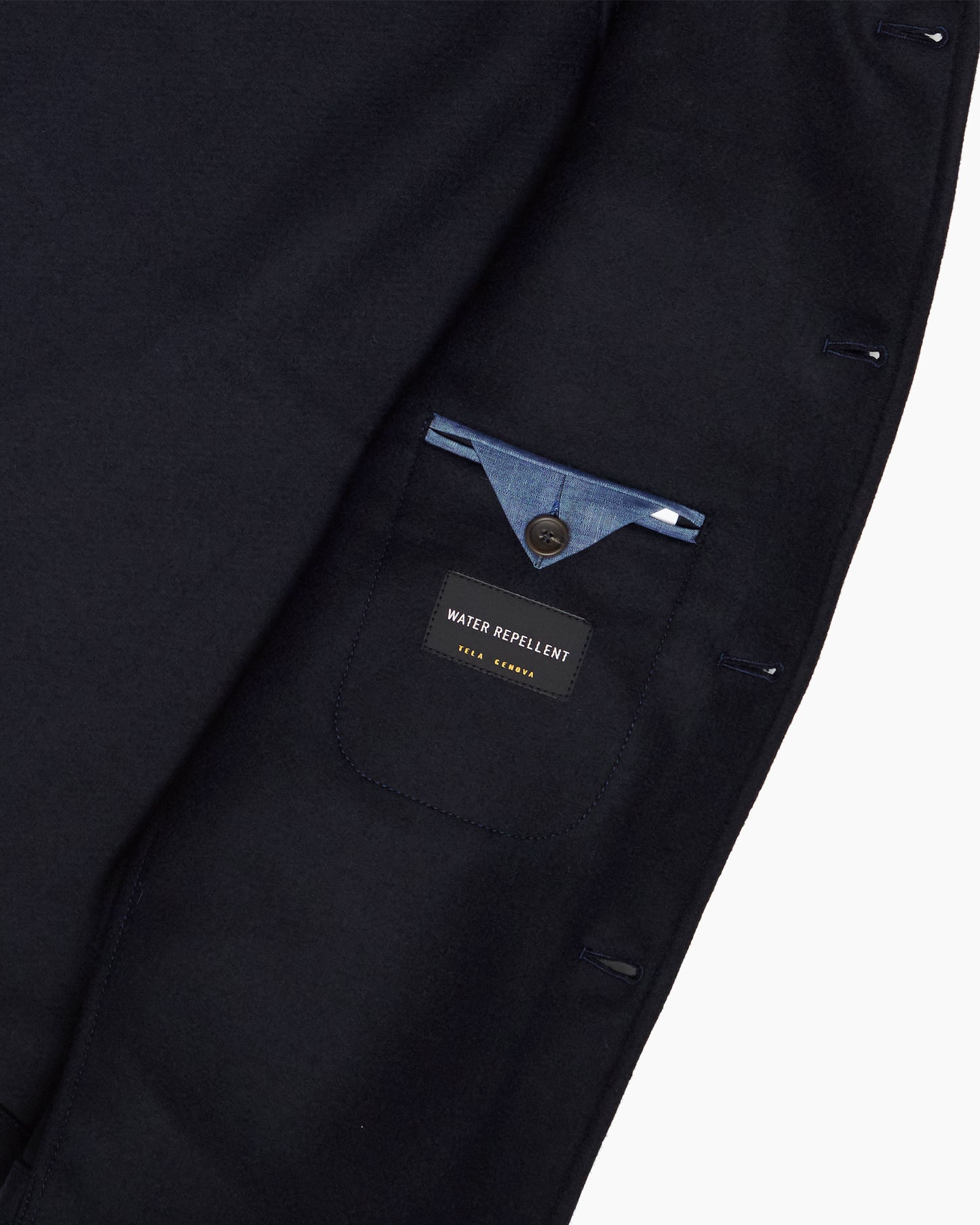 Midnight Navy Heavy Melton Wool Jacket