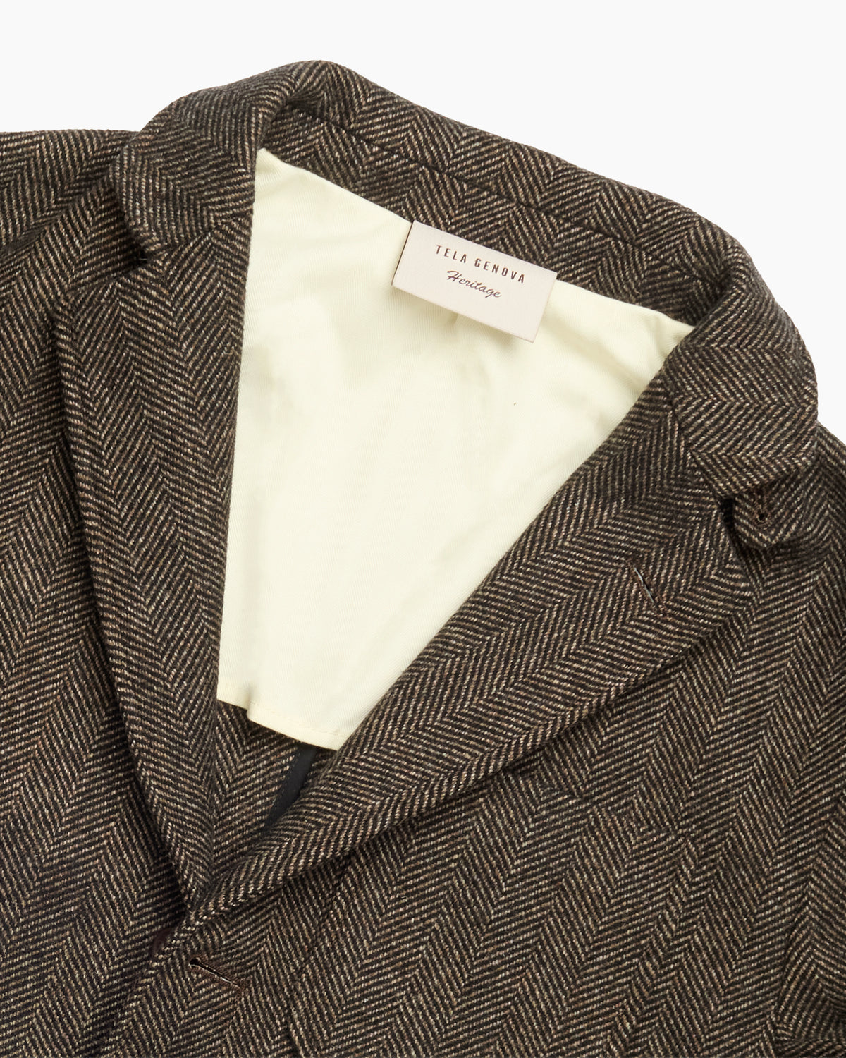 Tela Genova Antonio Wool Blazer Spiga