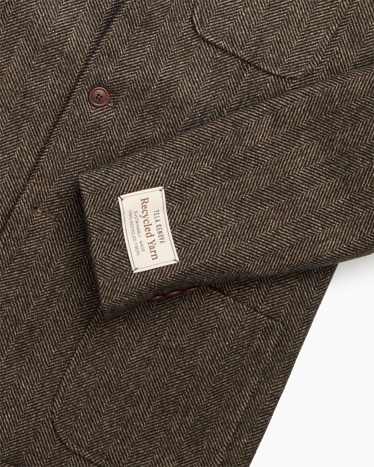 Tela Genova Antonio Wool Blazer Spiga
