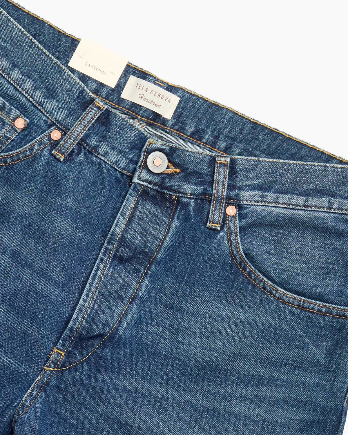 Rodolfo Wide Fit Stone Wash Selvedge Jean