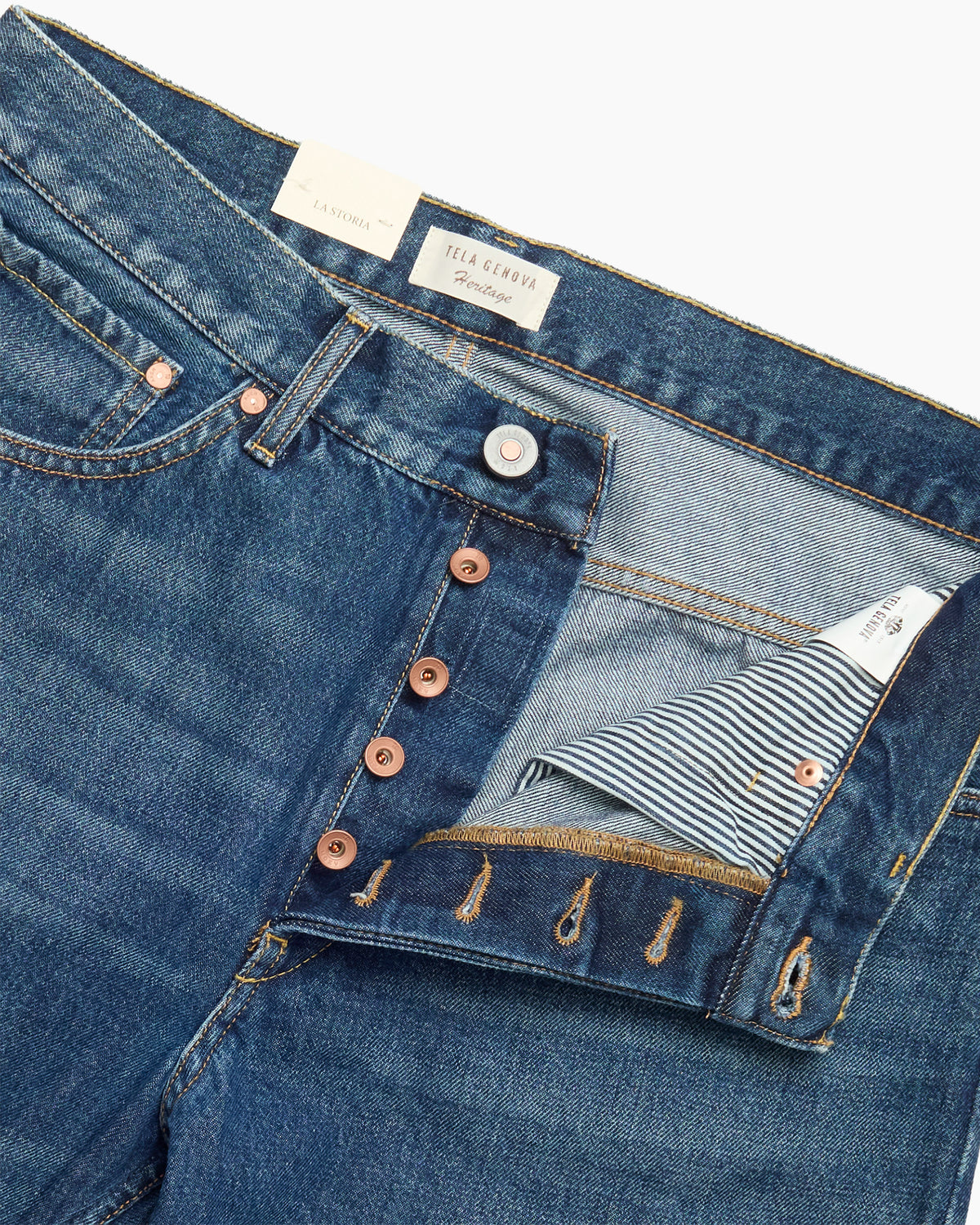 Rodolfo Wide Fit Stone Wash Selvedge Jean