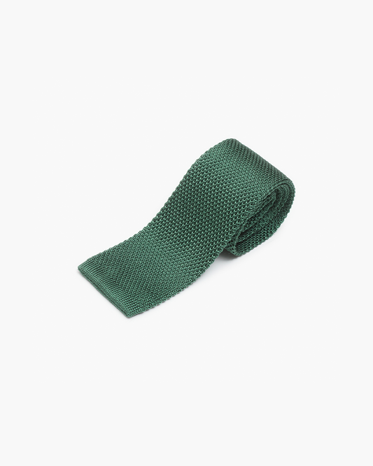 Silk Knitted Tie - Green