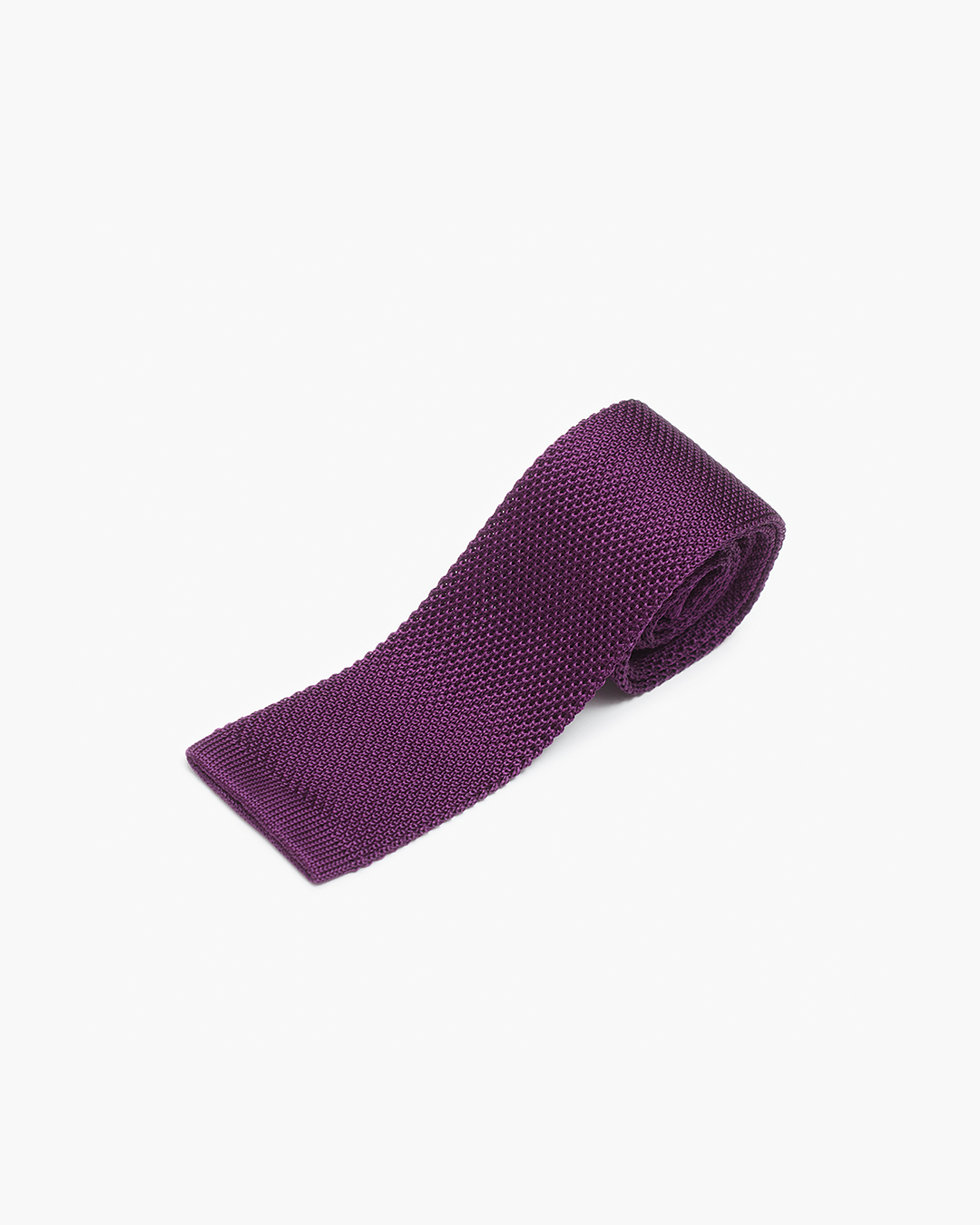 Silk Knitted Tie - Purple