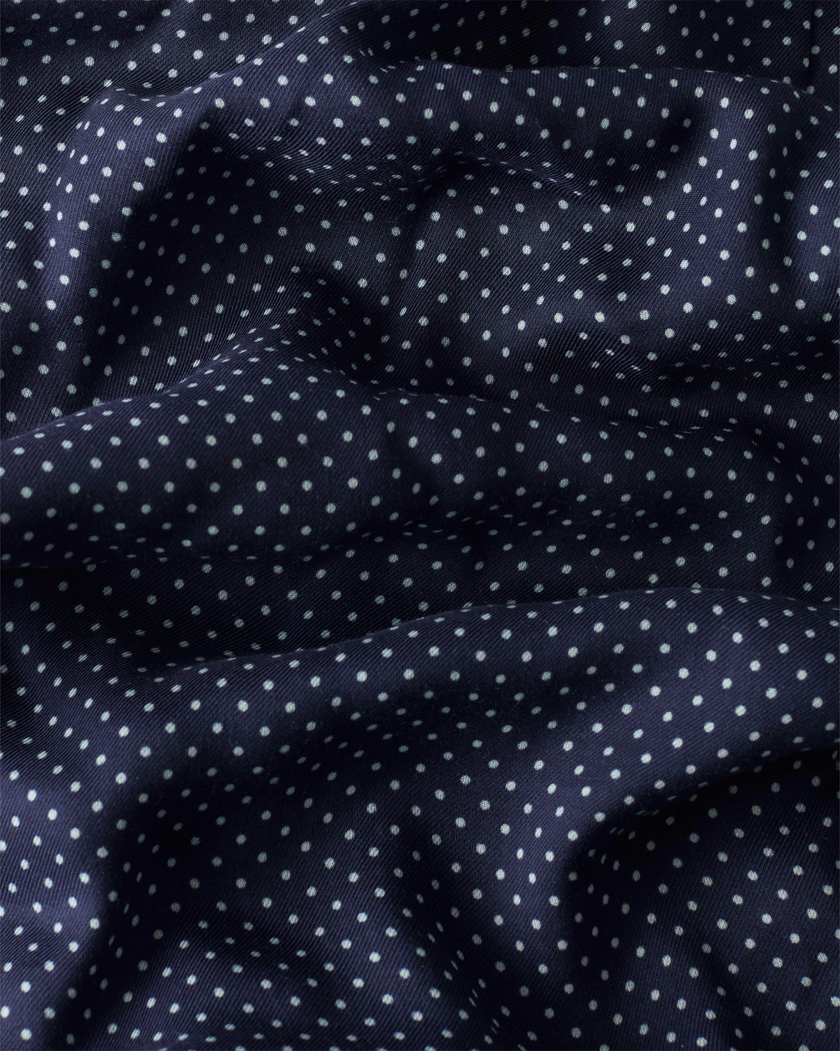 John Simons x Tootal Limited Edition: Polka Dot Navy Fringed Scarf
