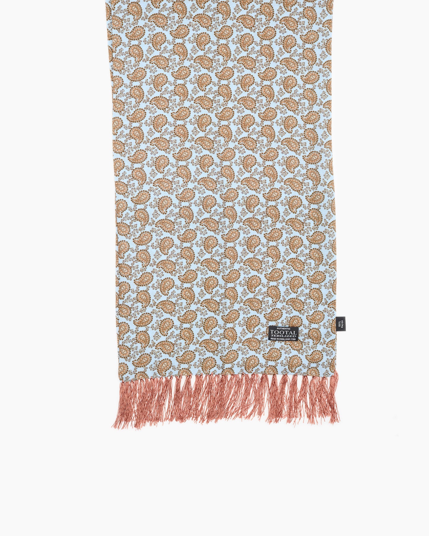 Sky Paisley Fringed Scarf