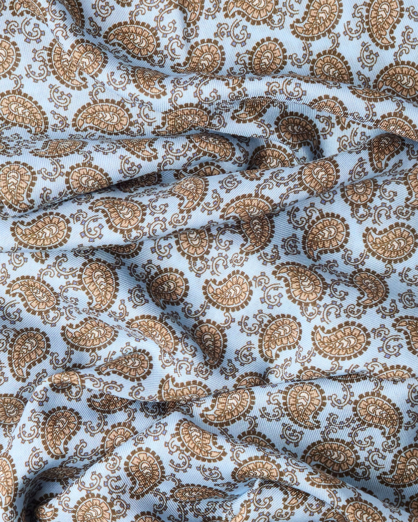 Sky Paisley Fringed Scarf