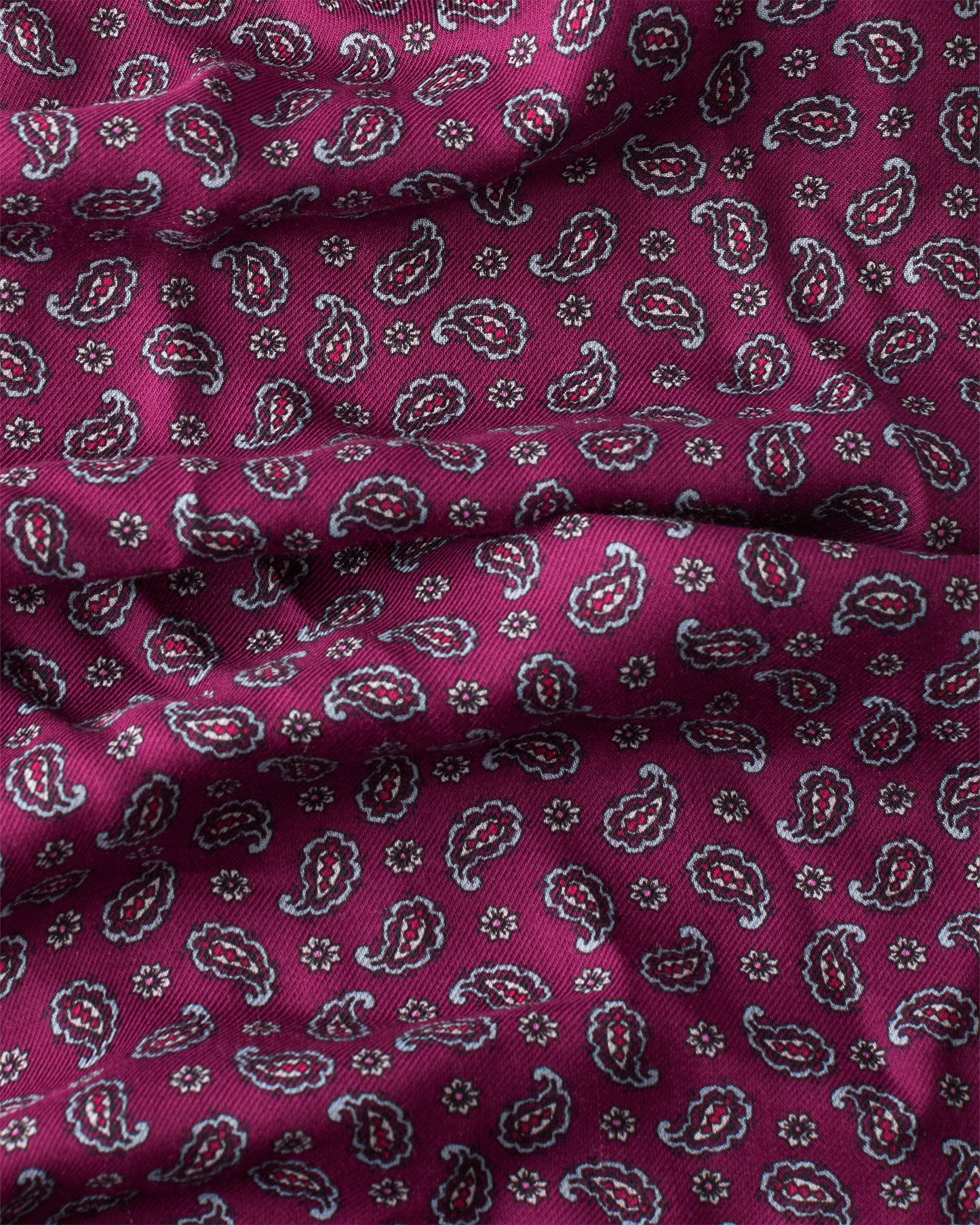 Plum Paisley Fringed Scarf