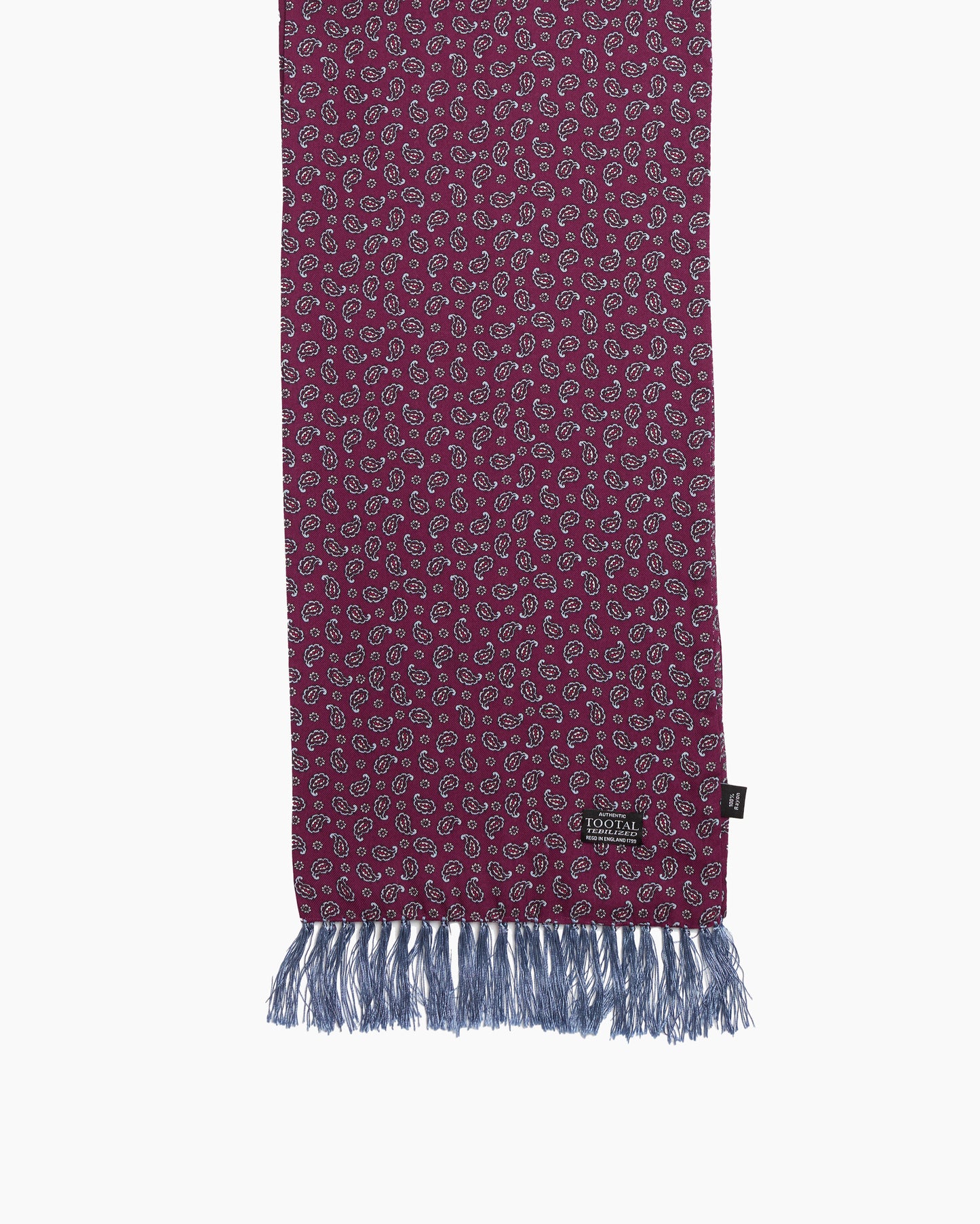 Plum Paisley Fringed Scarf