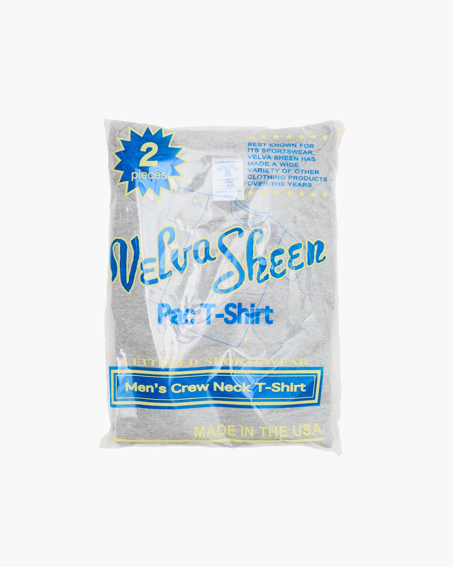 Grey Short Sleeve Crew Neck T-Shirt (2-Pack)