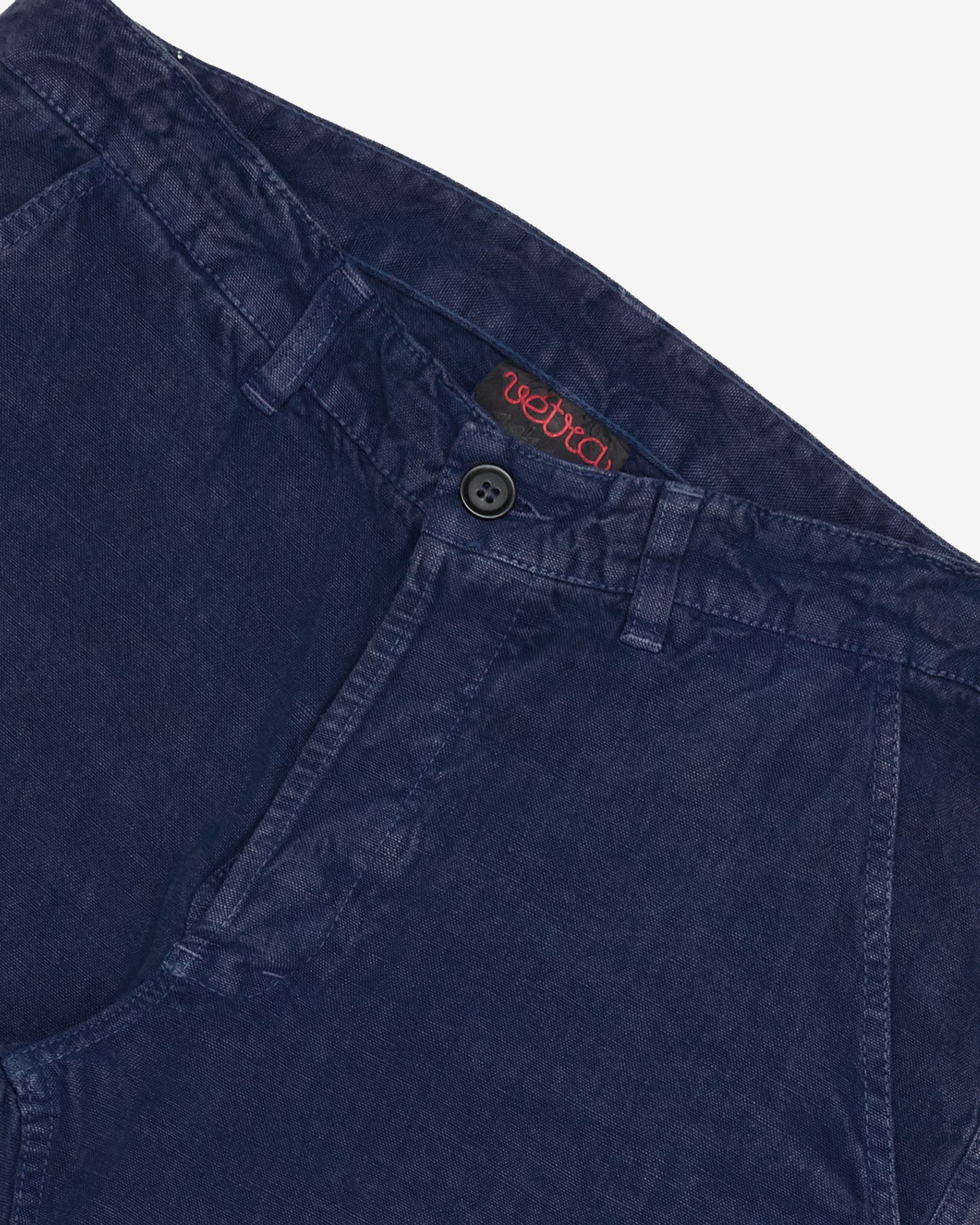 Blue Heavy Linen Trousers