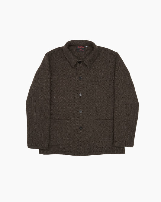 Herringbone Melton Wool Coat