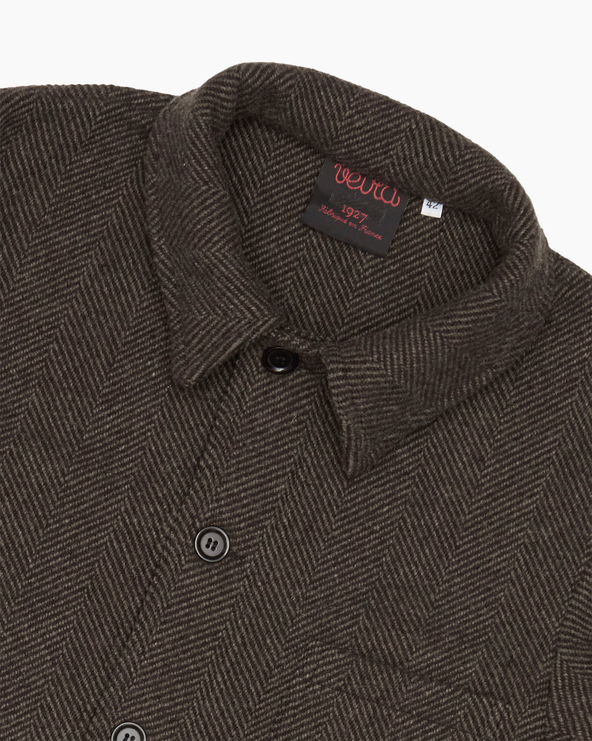 Herringbone Melton Wool Coat