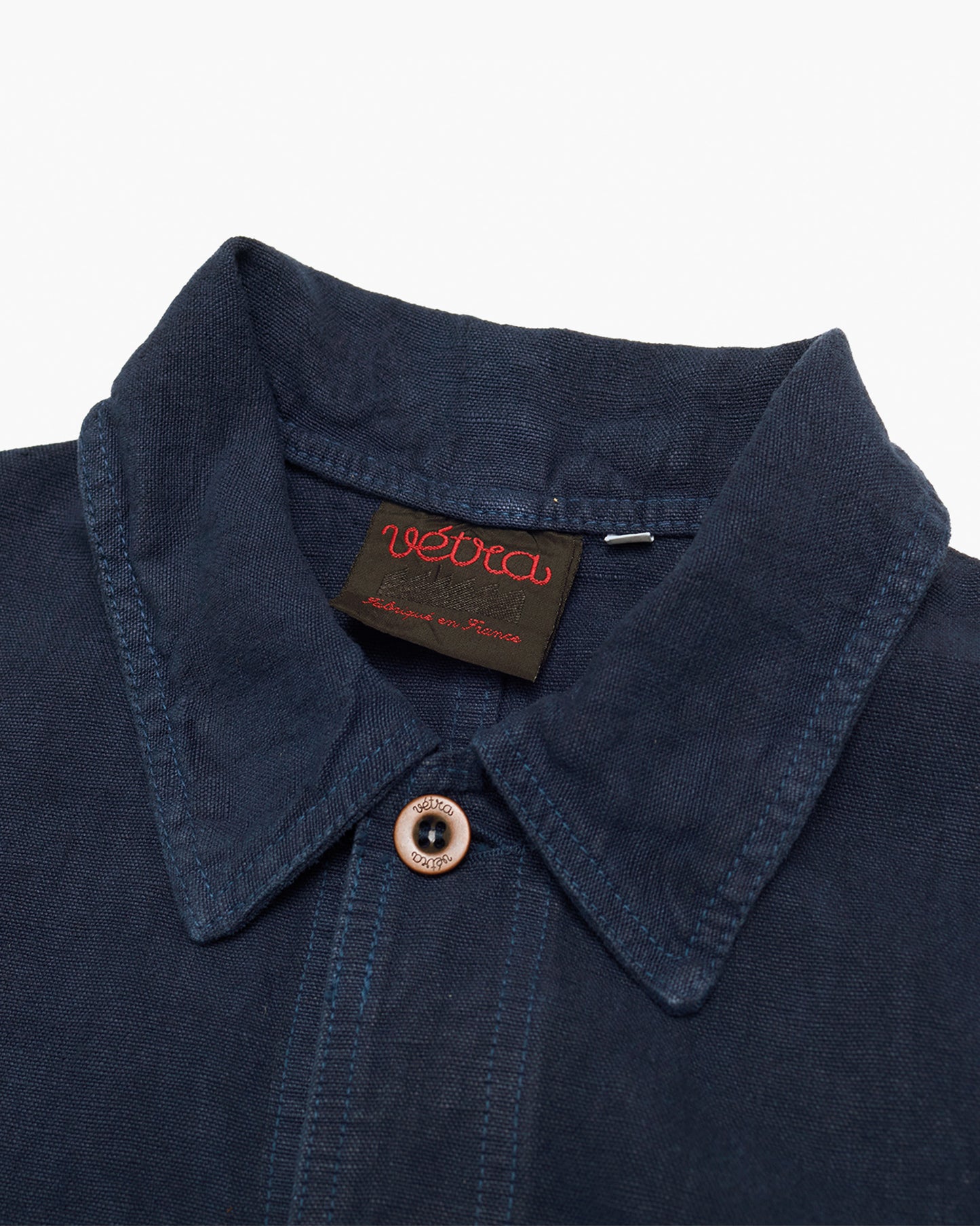 Heavy Linen Workwear Jacket Navy