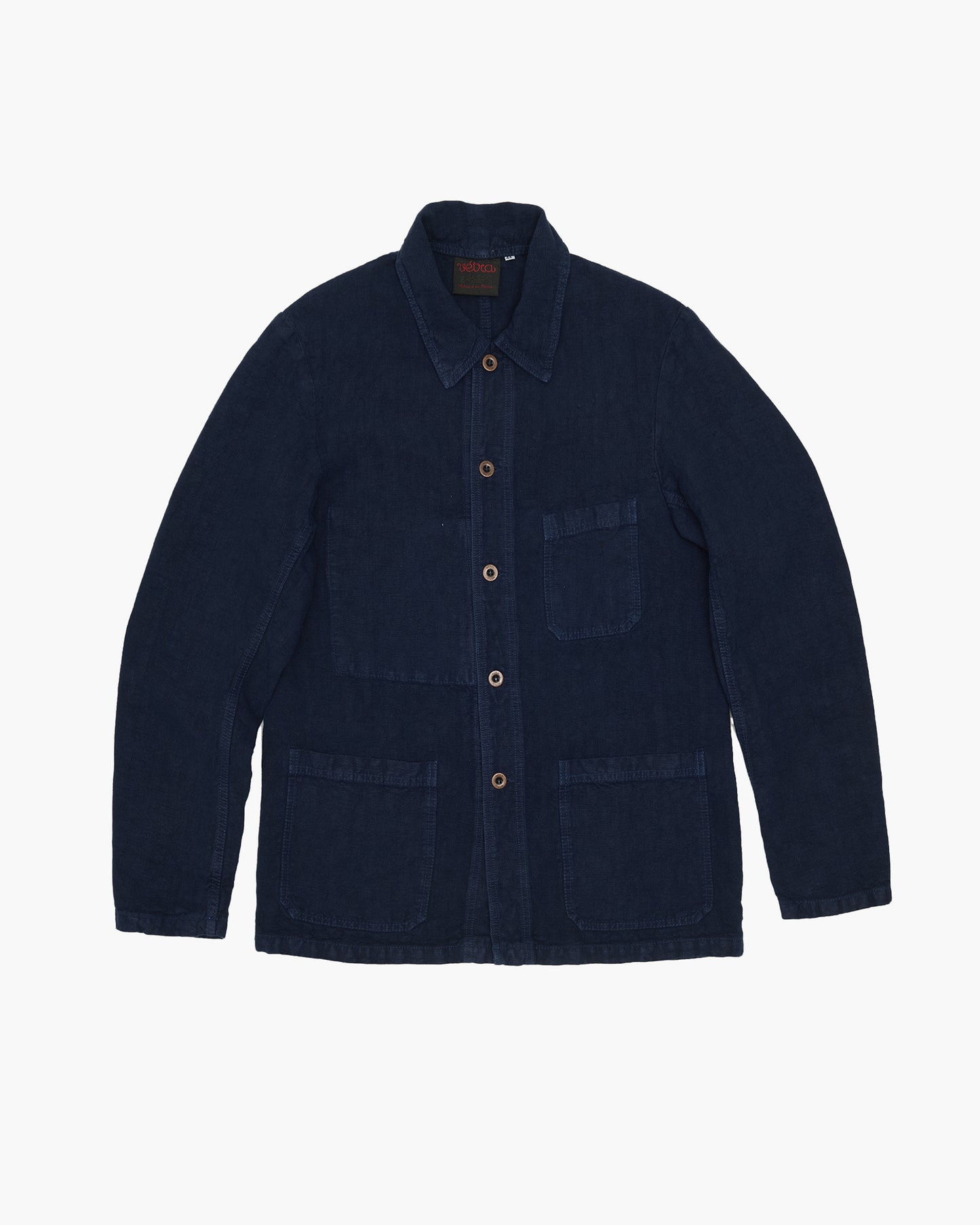 Heavy Linen Workwear Jacket Navy