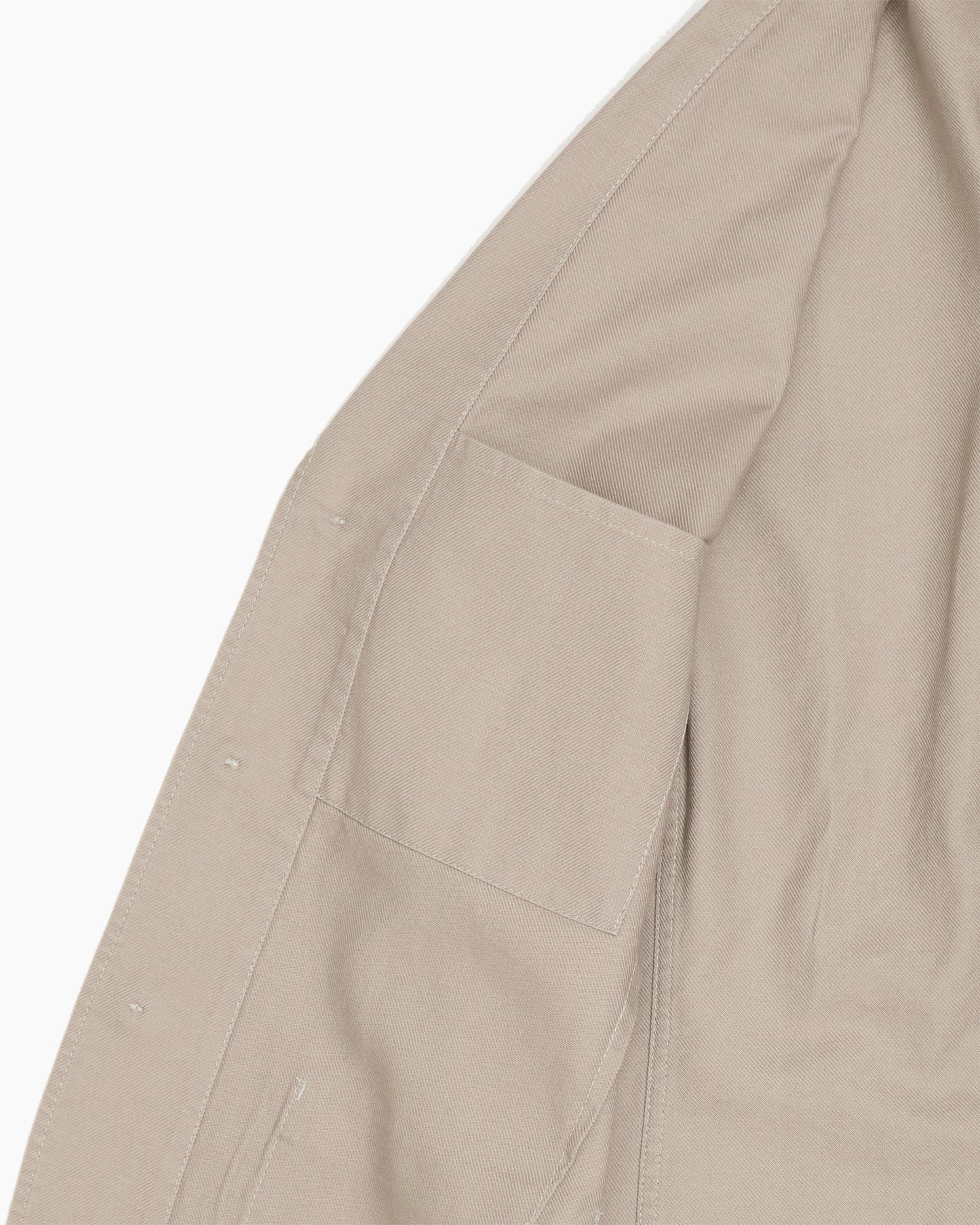 Ecru Cotton Twill Blazer