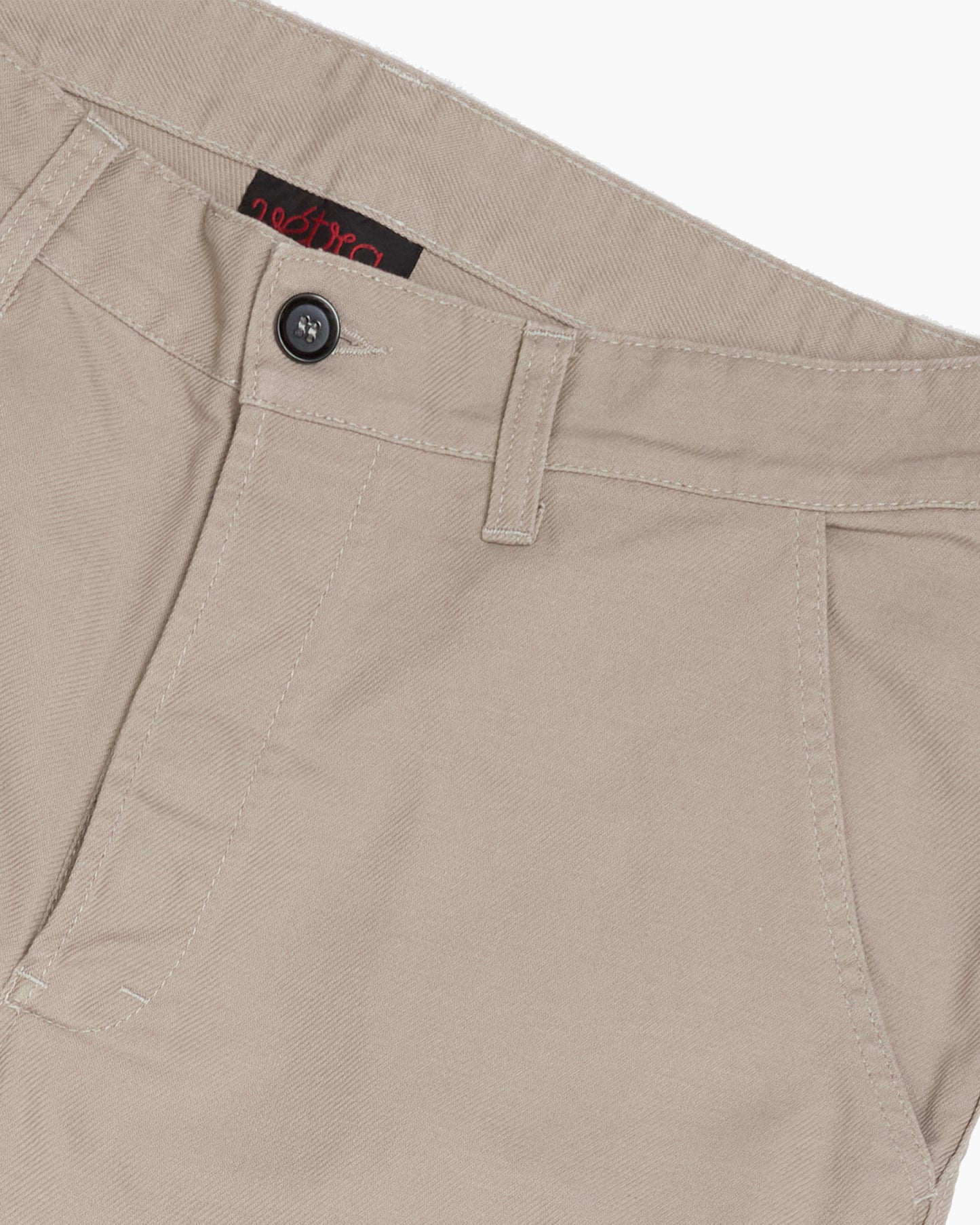 Ecru Cotton Twill Trousers