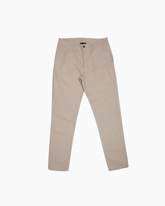 Ecru Cotton Twill Trousers