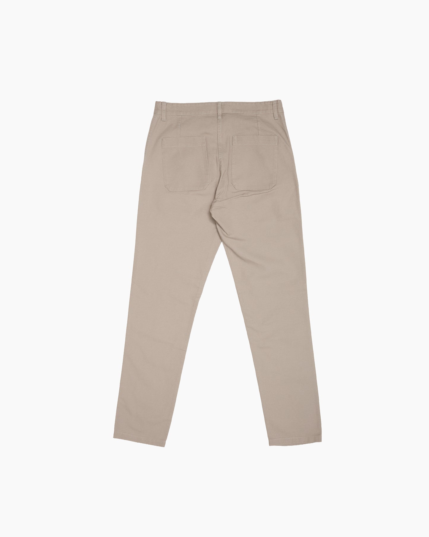 Ecru Cotton Twill Trousers