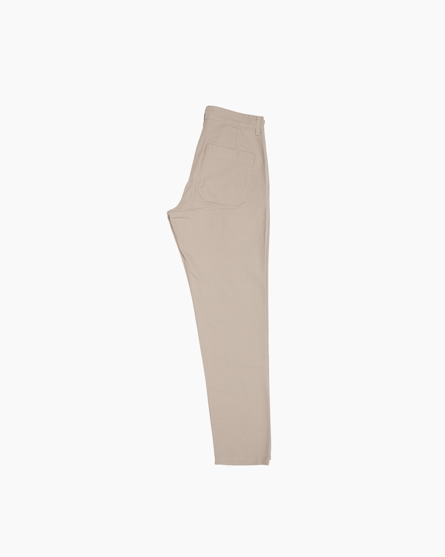 Ecru Cotton Twill Trousers