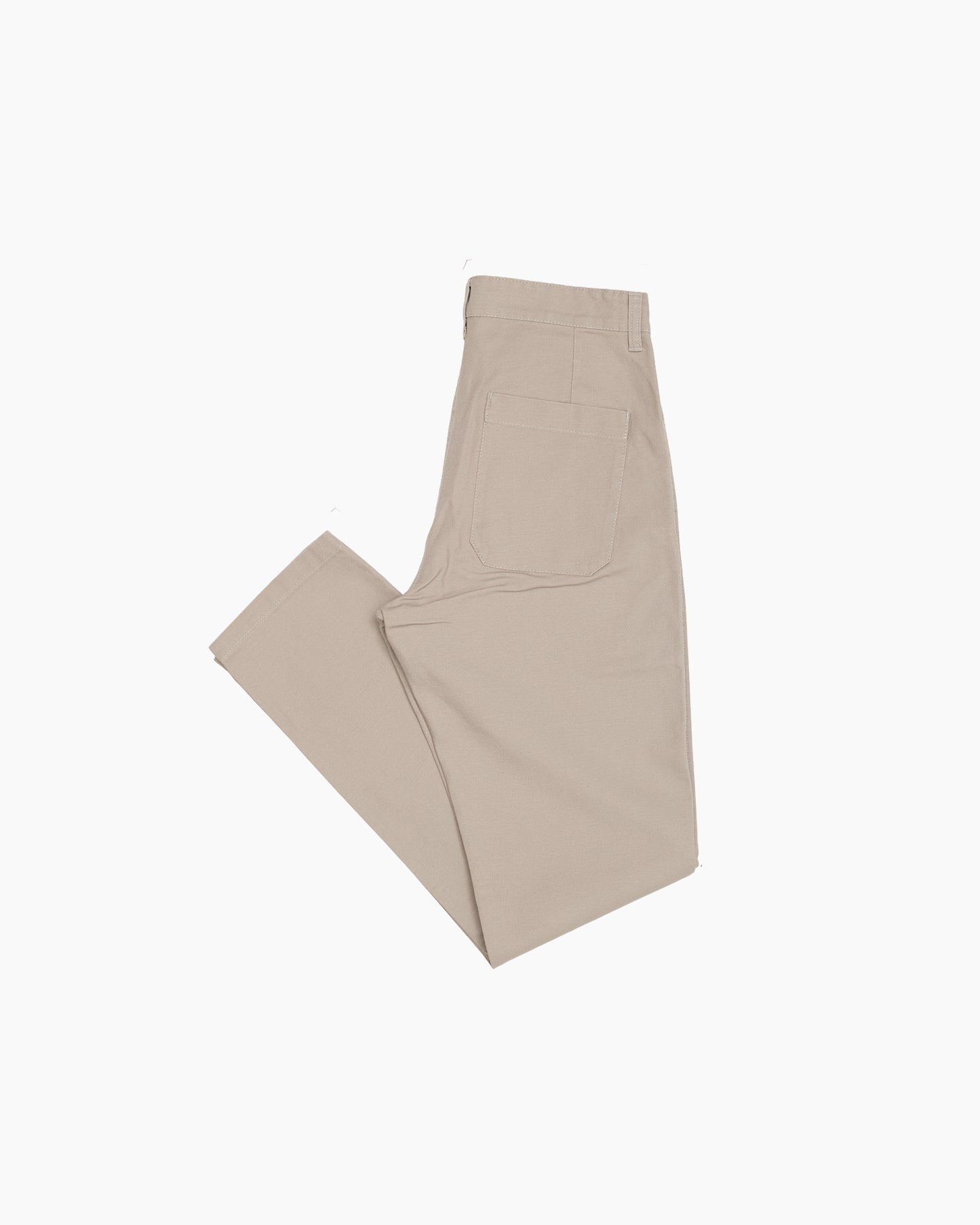 Ecru Cotton Twill Trousers