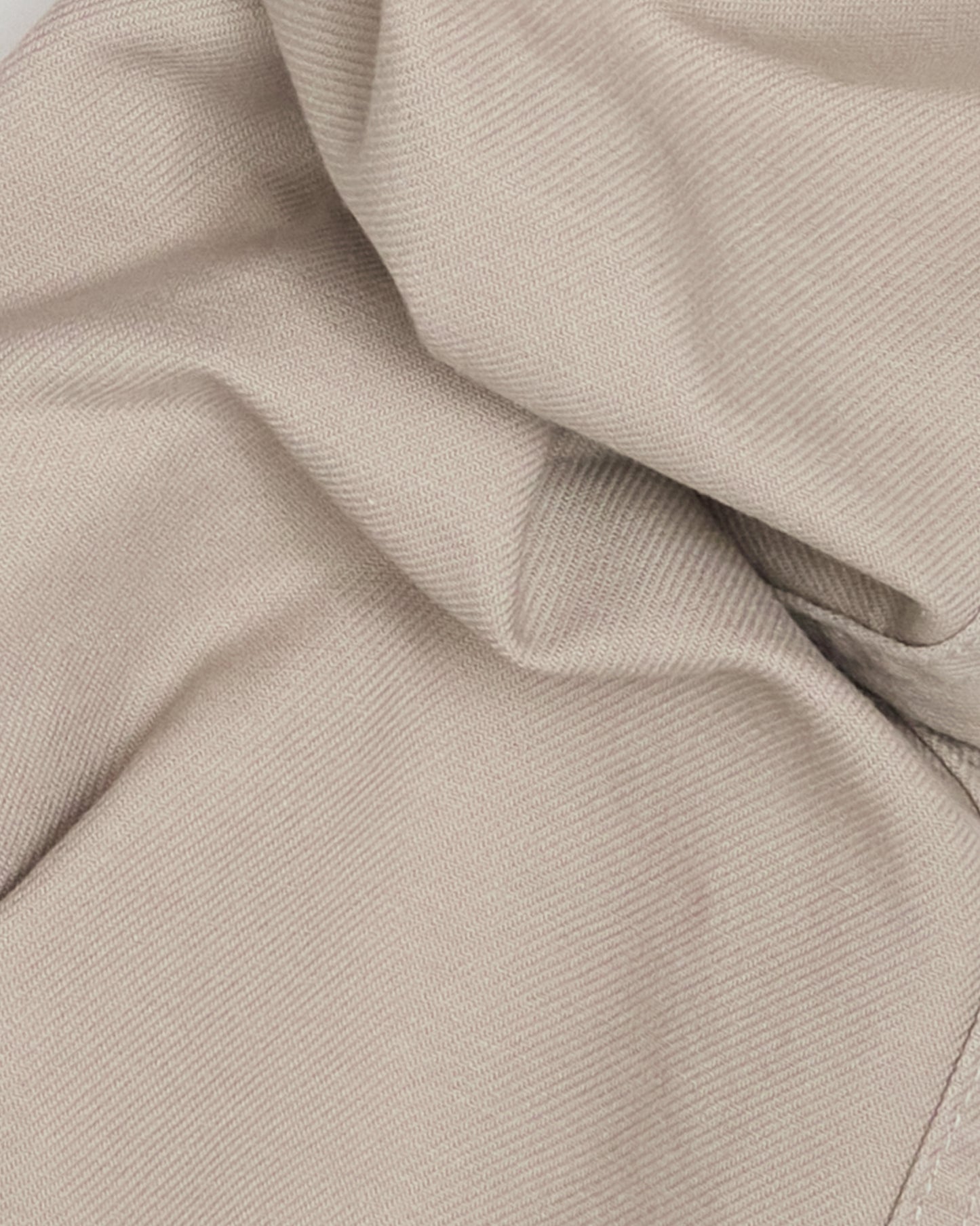 Ecru Cotton Twill Trousers