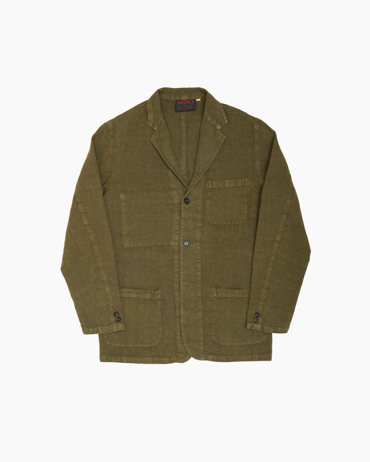 Olive Heavy Linen Jacket