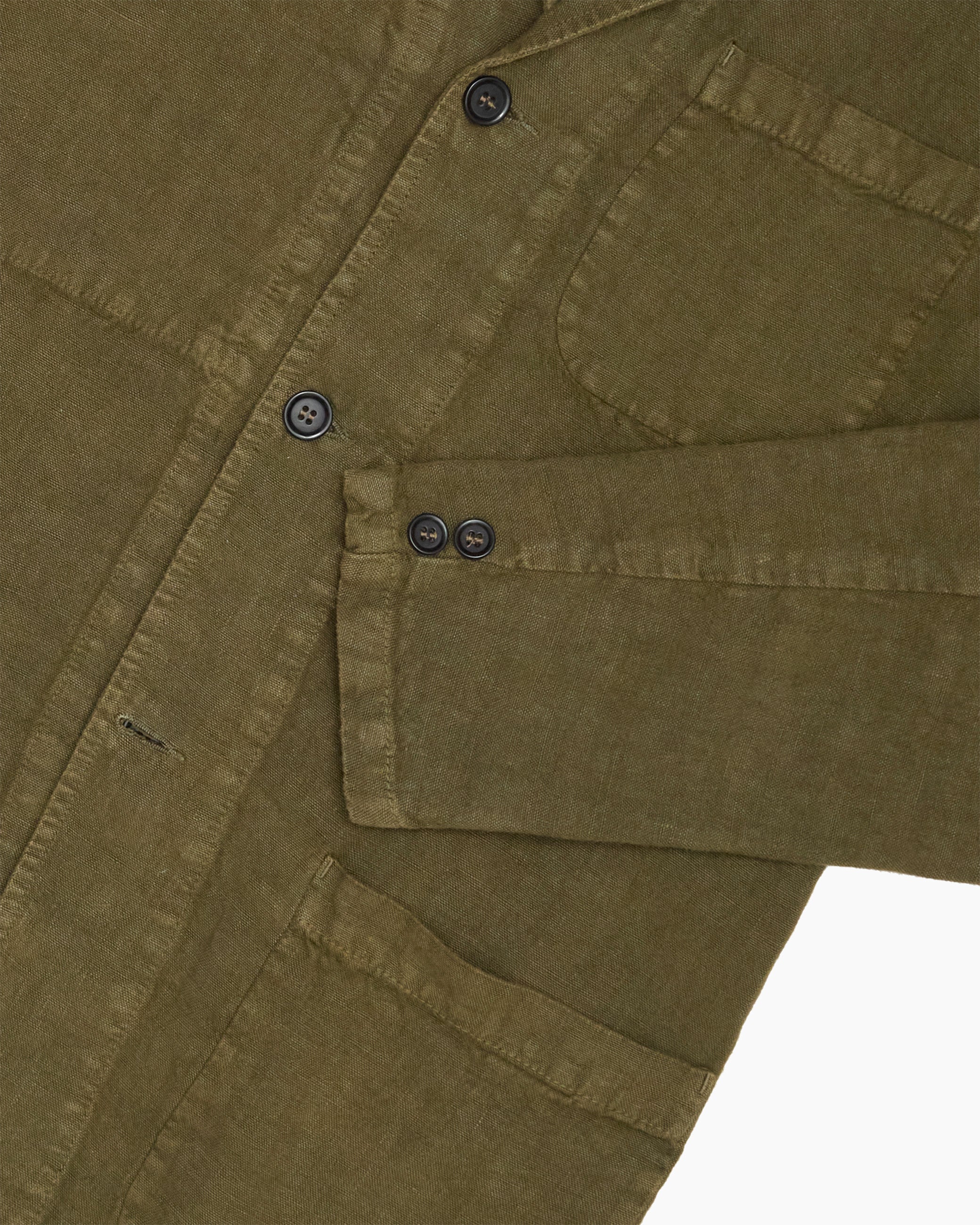 Olive Heavy Linen Jacket – JOHN SIMONS