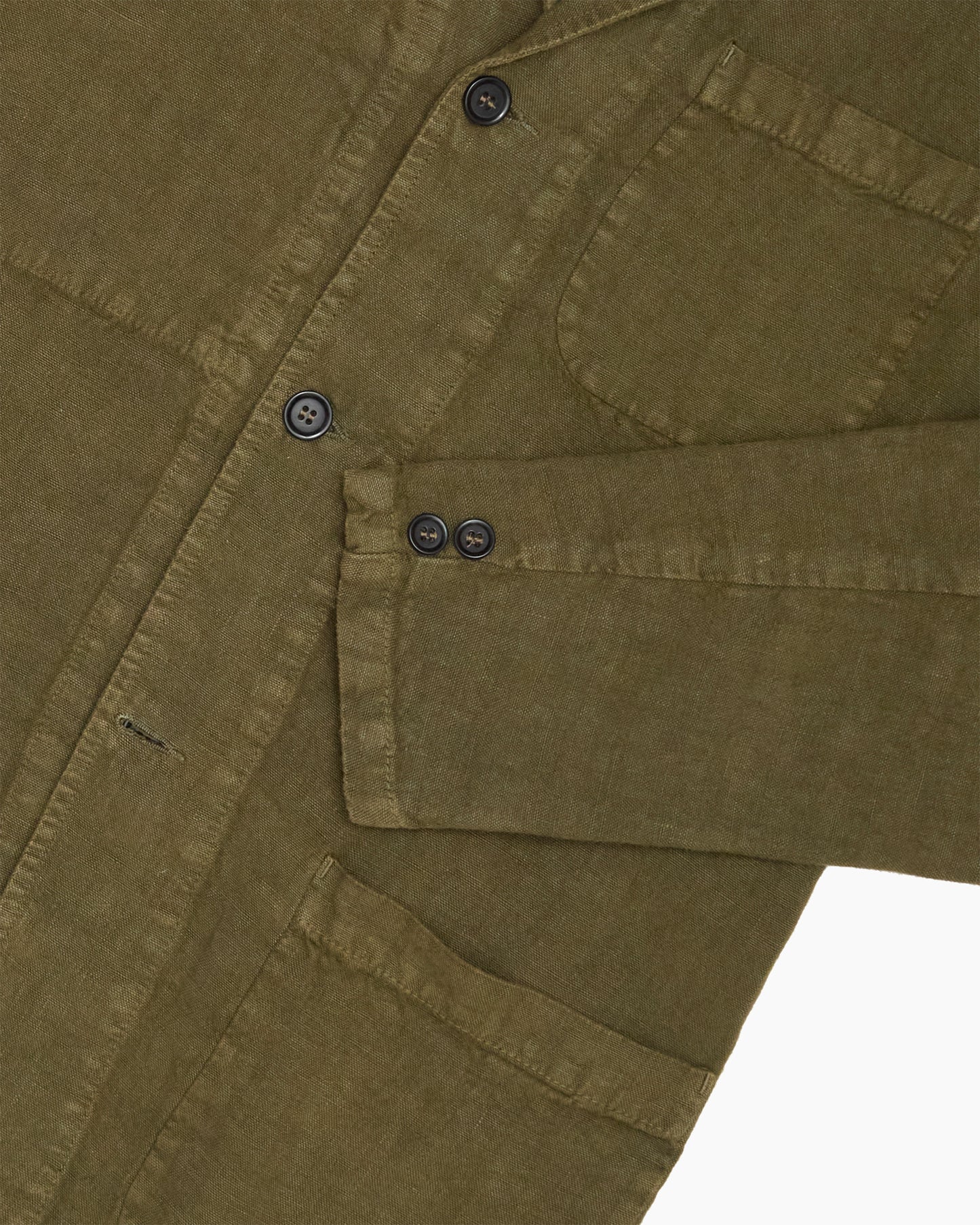 Olive Heavy Linen Jacket