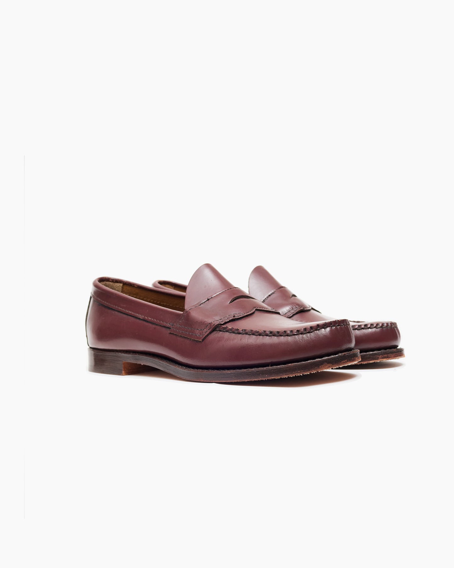 Vintage Burgundy Bass Weejun Penny Loafers