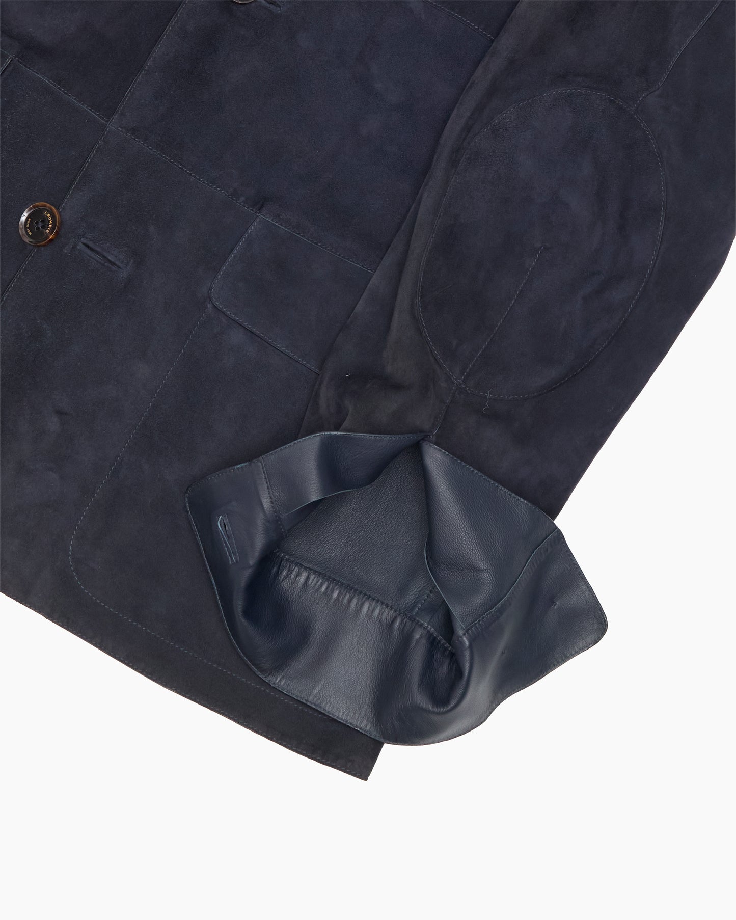 Vintage Crombie Navy Suede Safari Jacket