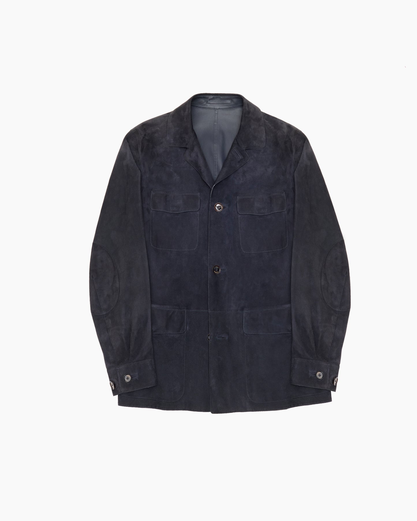 Vintage Crombie Navy Suede Safari Jacket