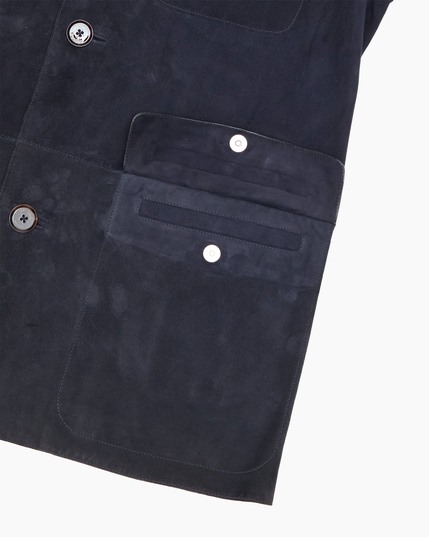 Vintage Crombie Navy Suede Safari Jacket