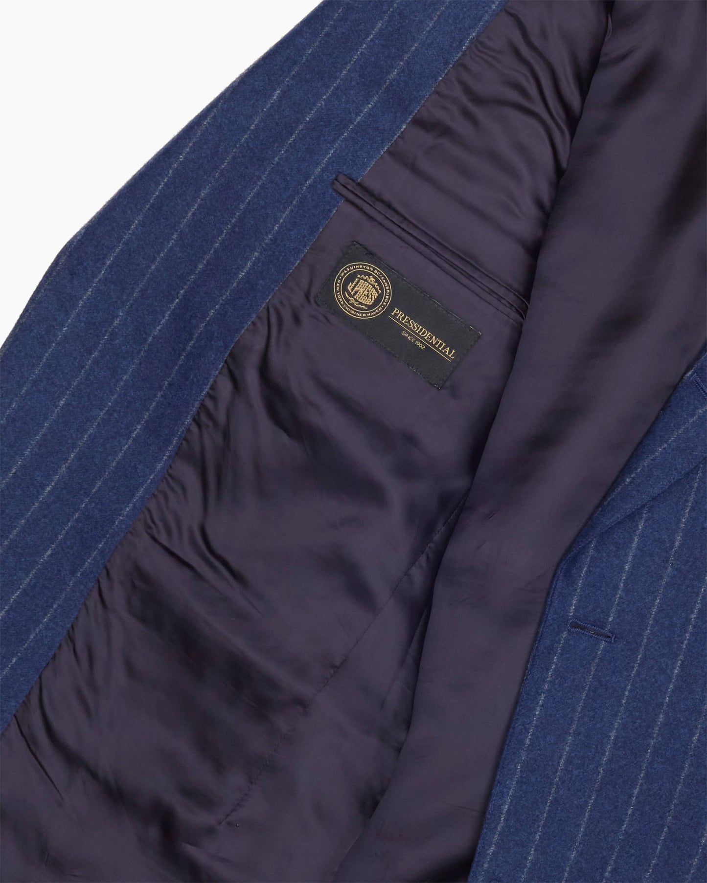 Vintage Made in USA J. Press Navy Chalk Stripe Pressidential Suit