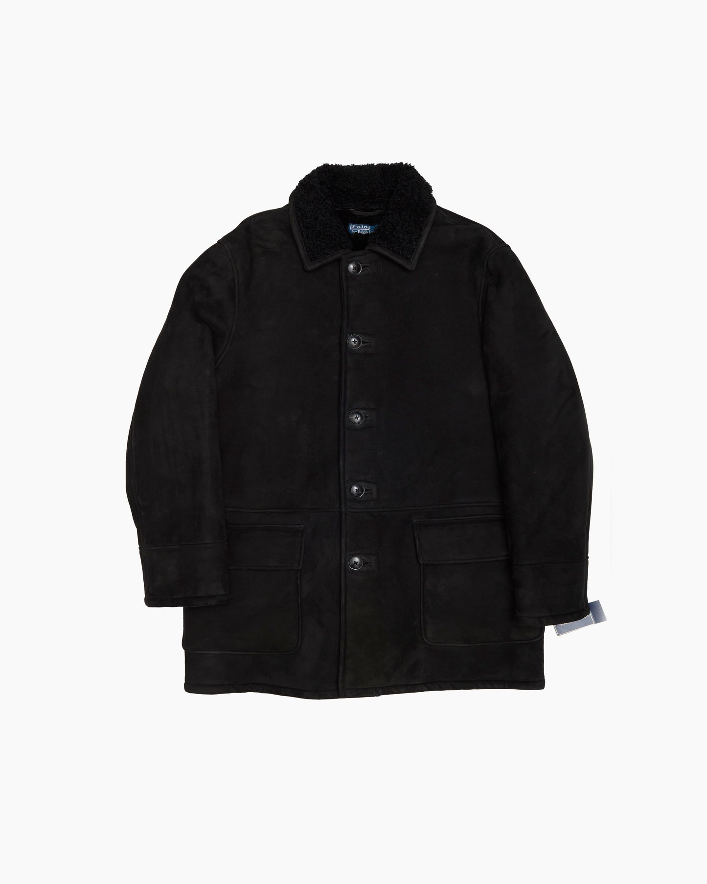 Vintage Ralph Lauren Black Sheepskin Coat