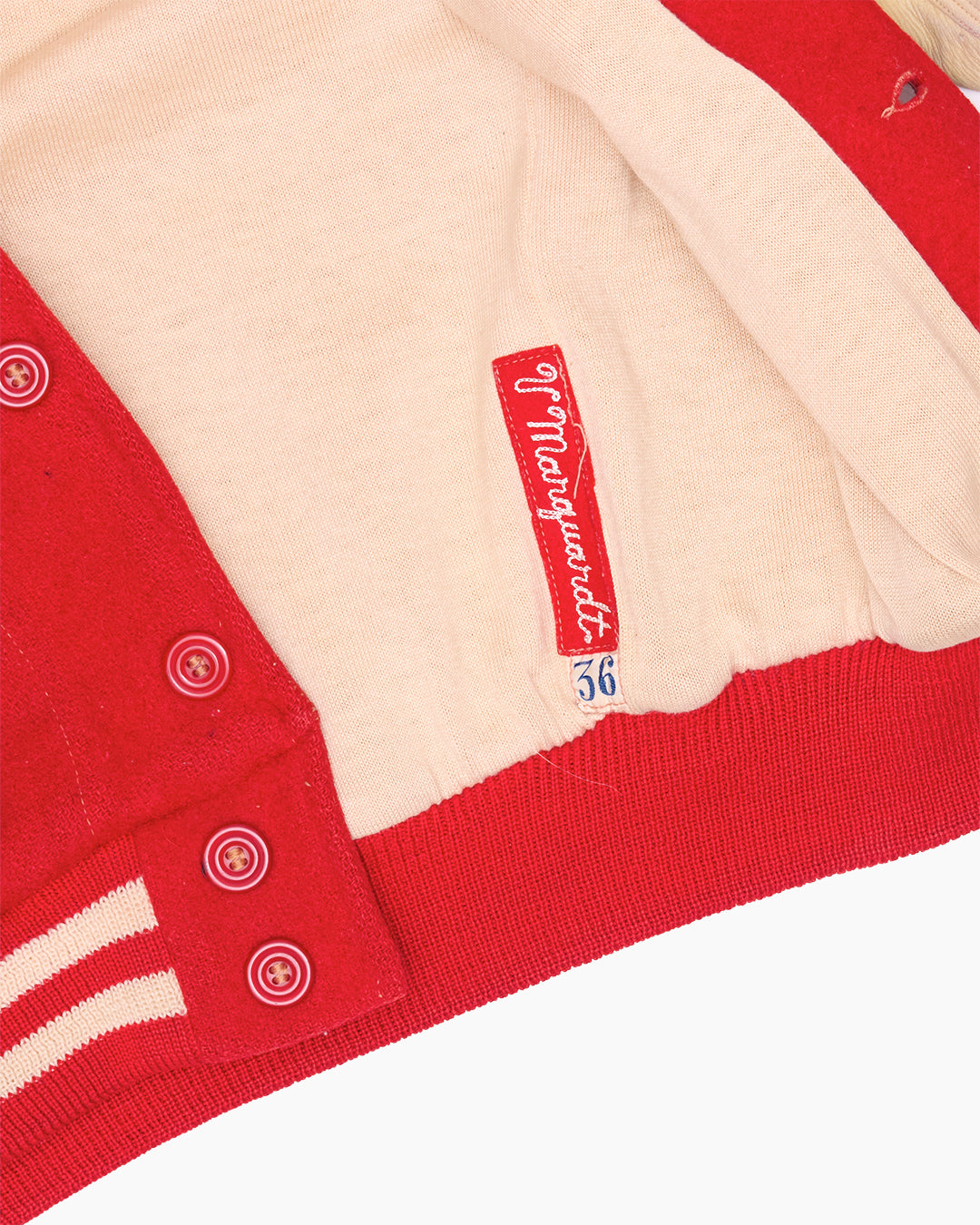Vintage 1950s Red and Cream Varsity Jacket